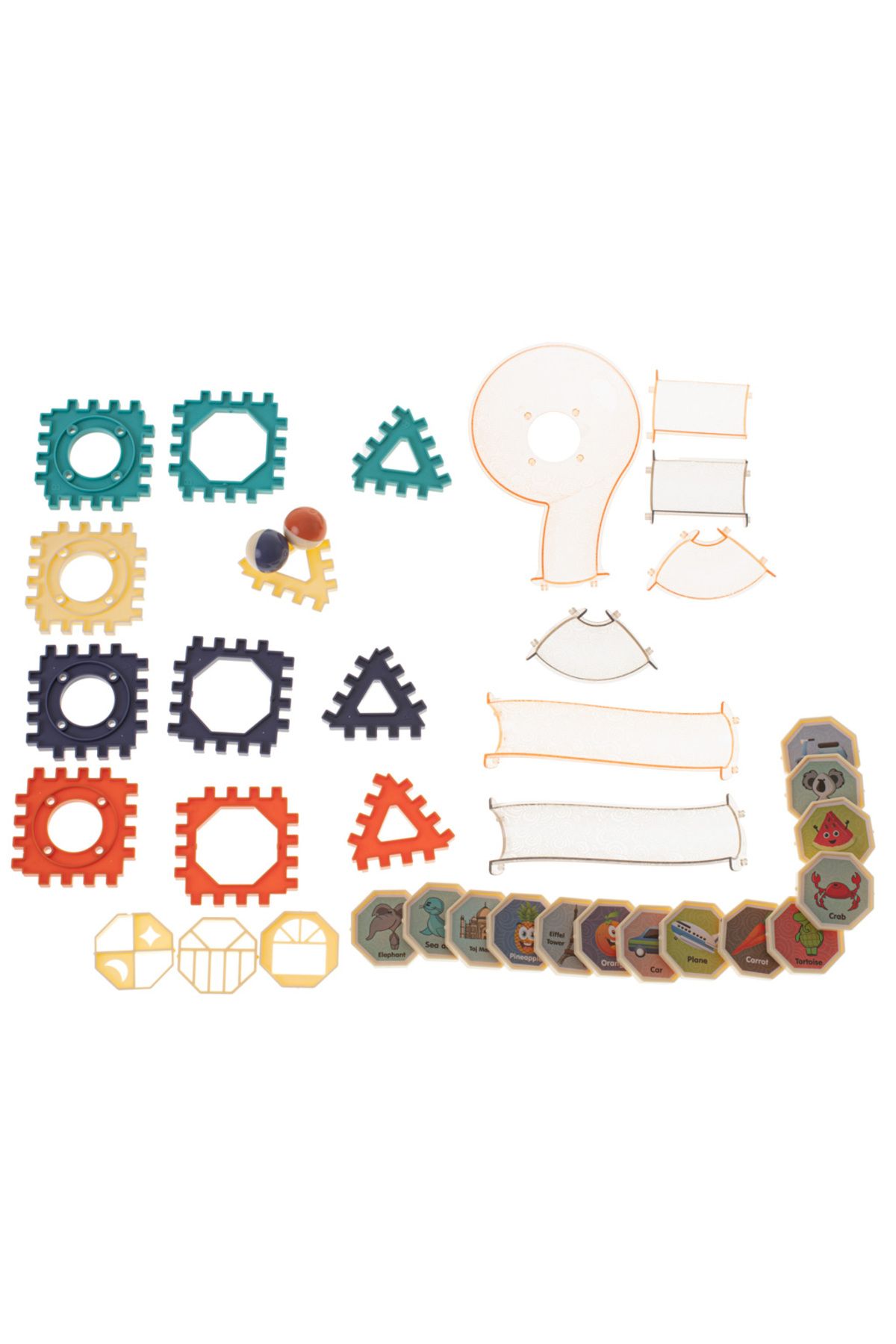 kik-Building block set, ball track, 110 elements, 3 years+, multicolor 7