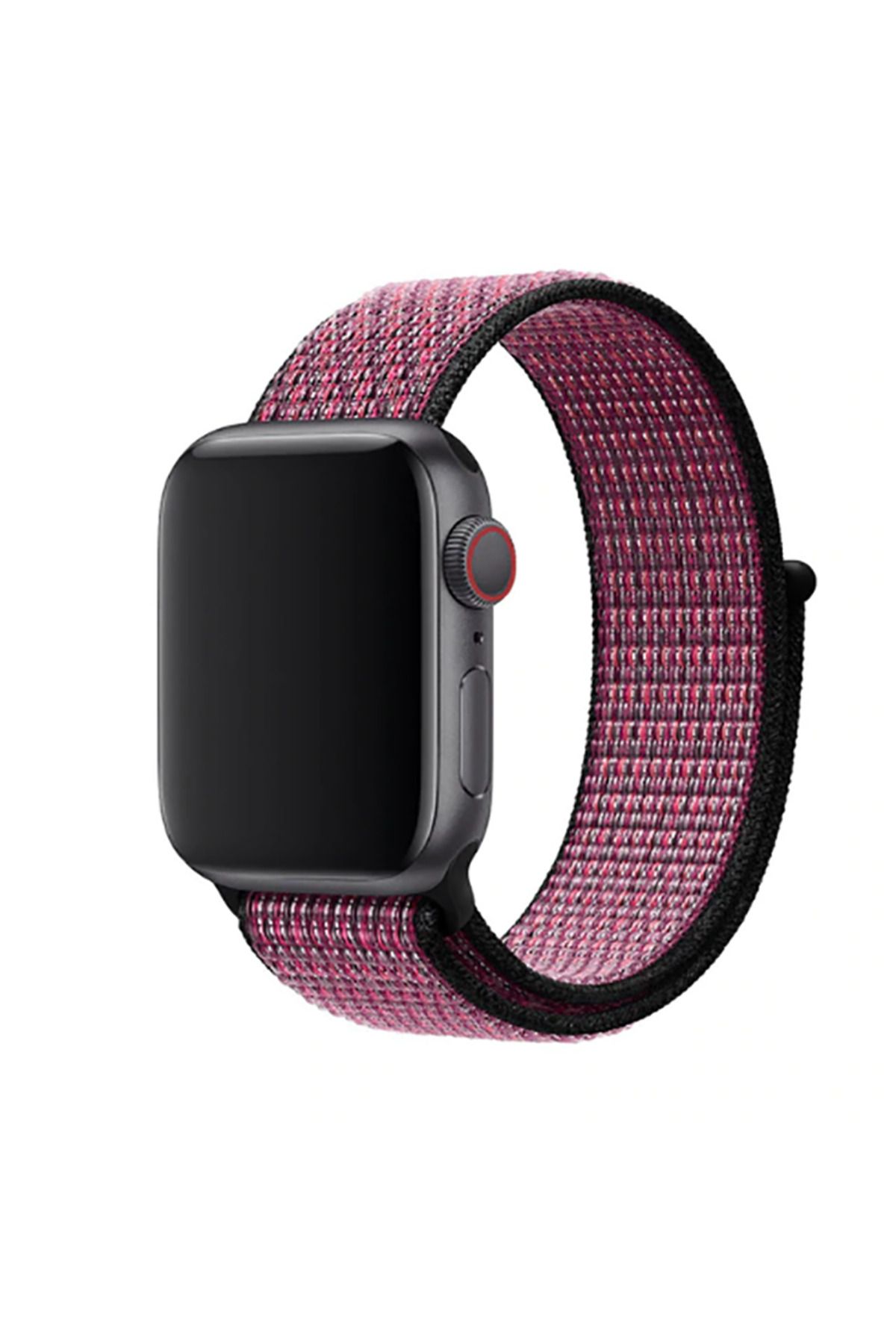 System Com Watch Ultra 49mm Kordon Uyumlu KRD-03 Hasır Strap Kayış SYS- 50-True Berry