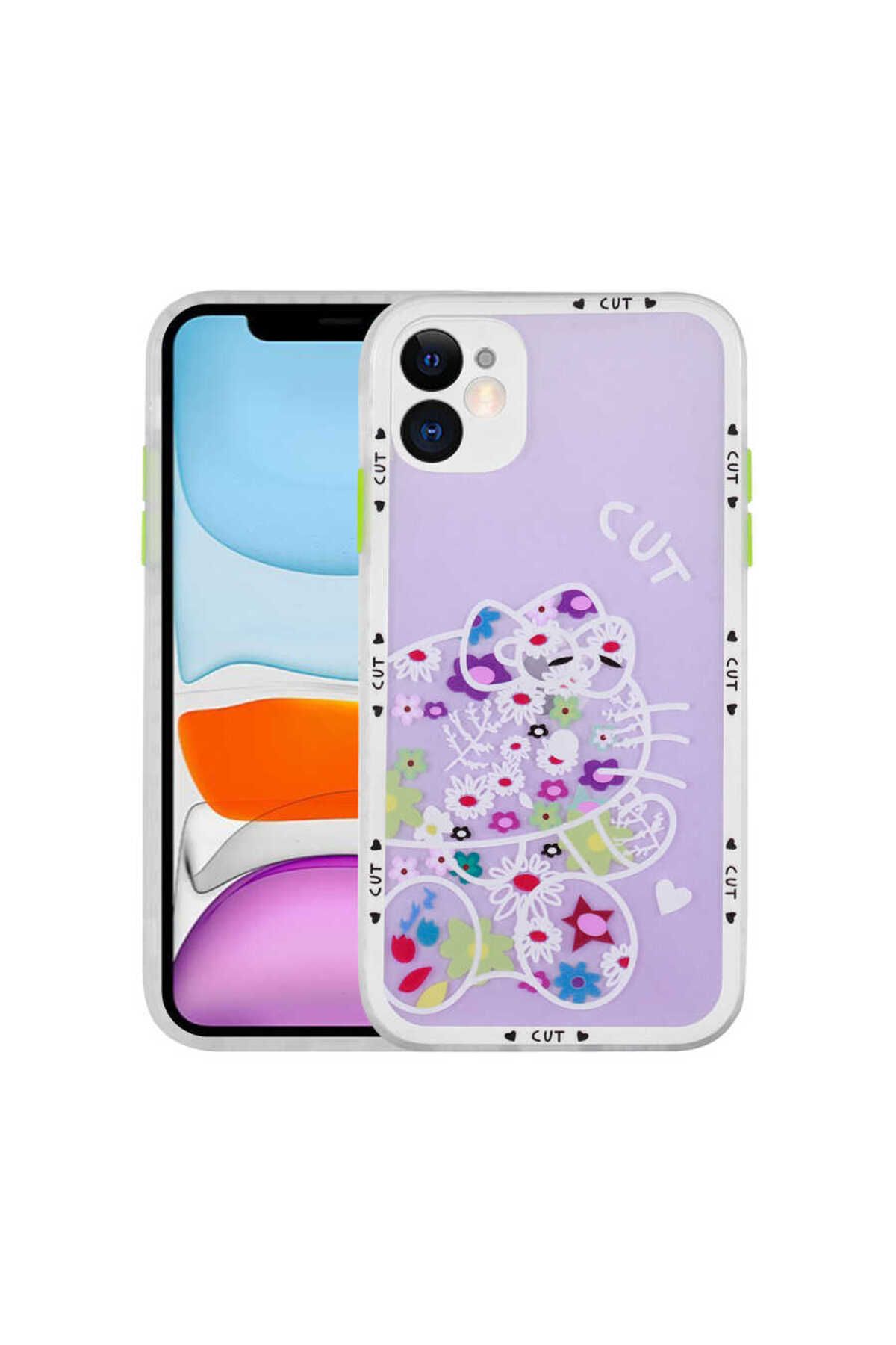 System Com iPhone 11 Uyumlu Kamera Korumalı Desenli Sert SYS Hess Kılıf-NO8