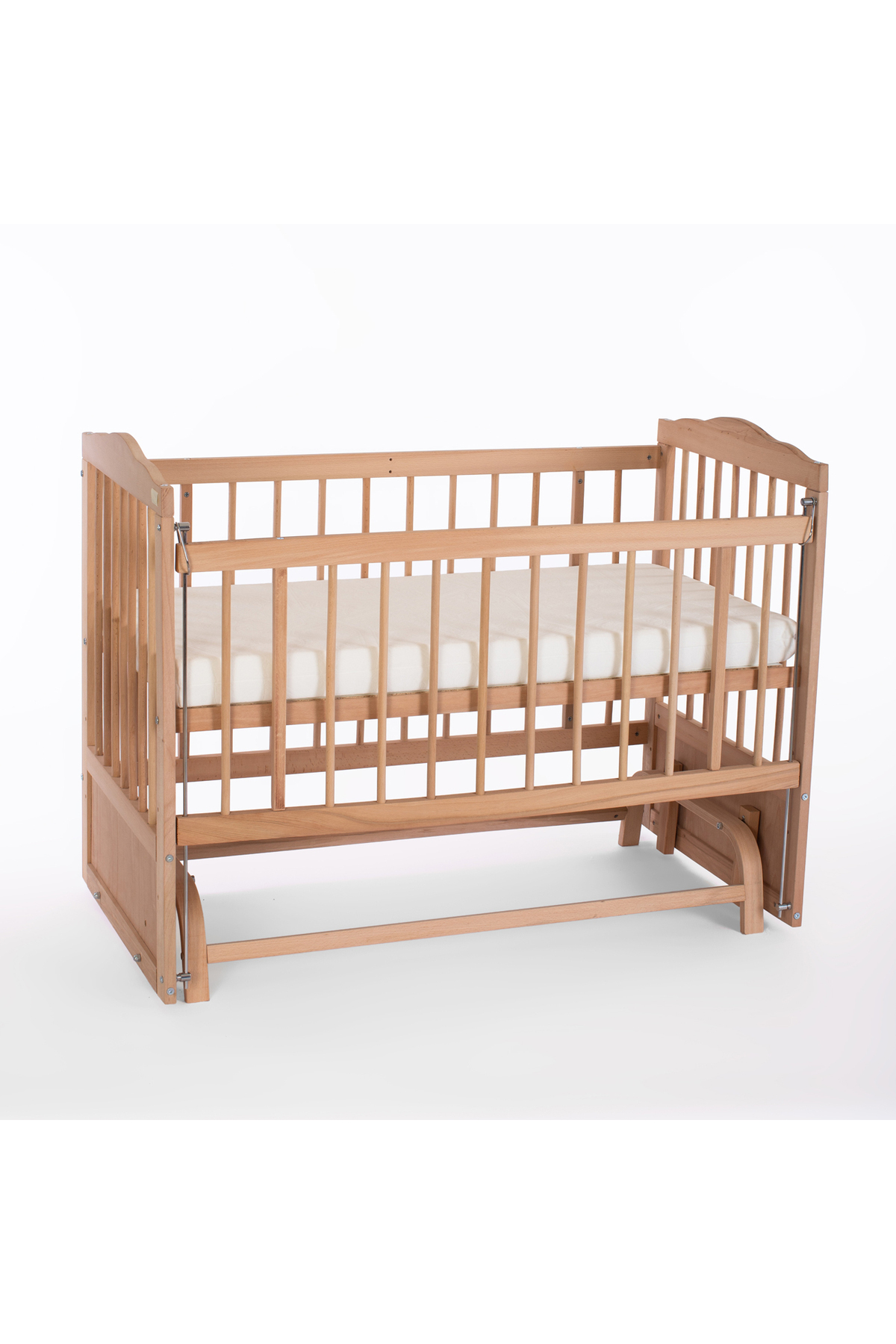 Bamgidoo Ahşap Beşik Anne Yanı Bebek Beşik Organik (BOYASIZ) 60x120 - Uyku Setsiz Tek Yataklı fotoğrafı 5 (önizleme)