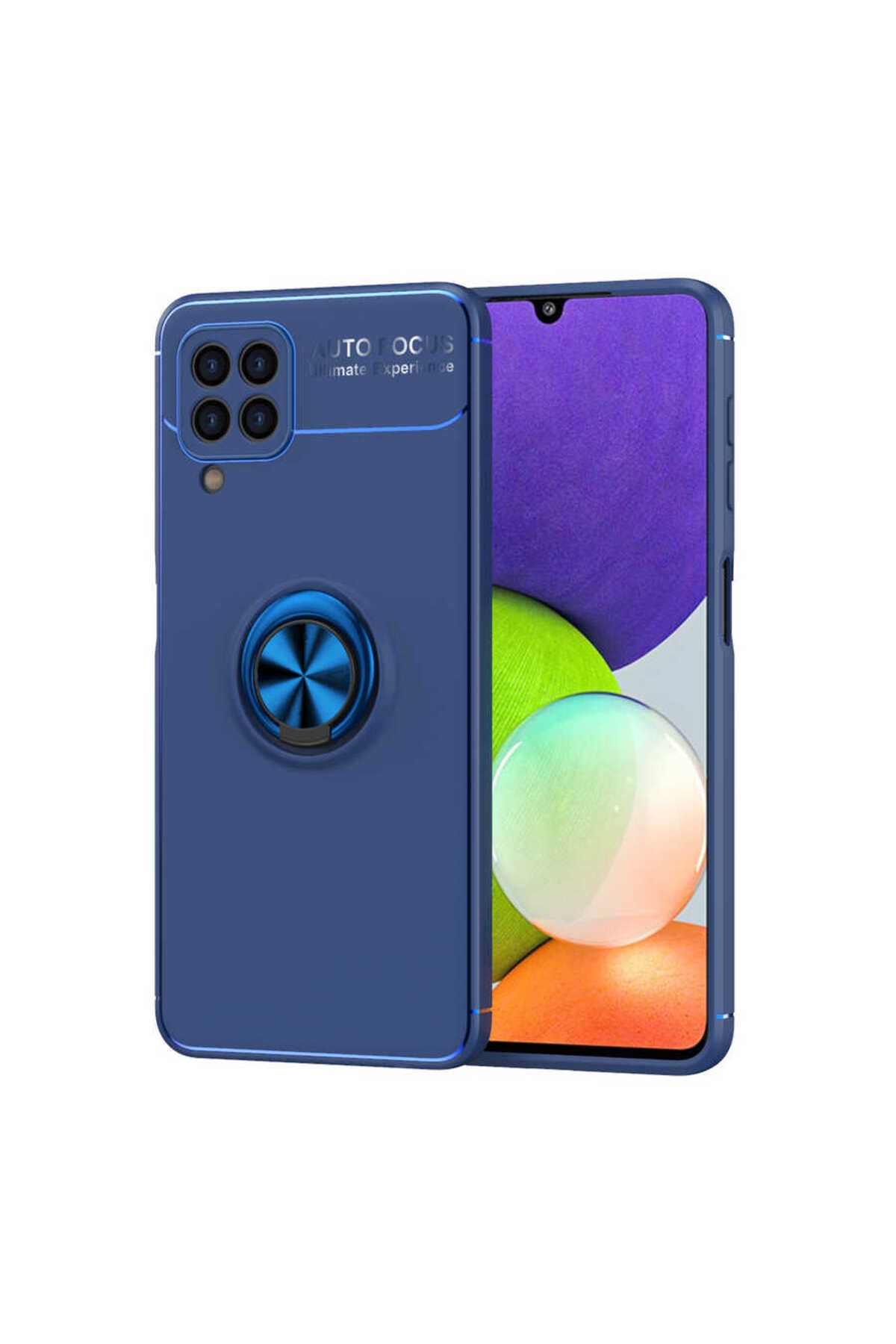 System Com Galaxy M22 Kılıf SYS Ravel Silikon Kapak - Mavi