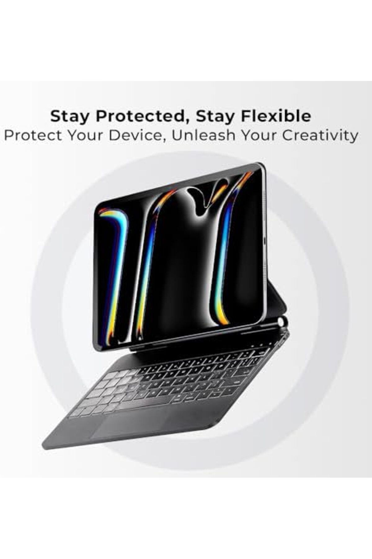 Glassology-Ipad Pro 11" Magic Keyboard Case, Backlit Keys, Trackpad, Adjustable Angles, Sleek Design. 3