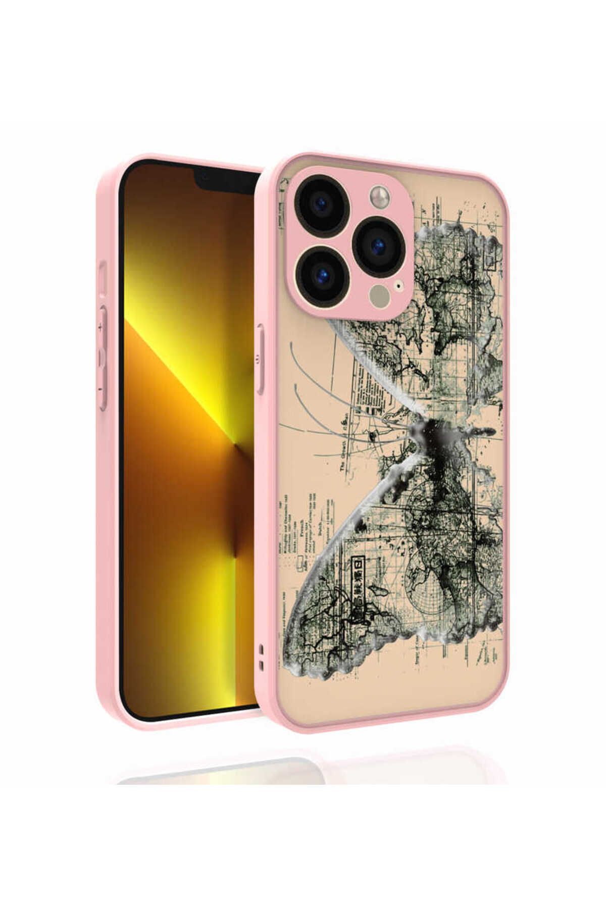 System Com iPhone 13 Pro Max Uyumlu Desenli Kamera Korumalı Parlak SYS Nora Kılıf-NO4