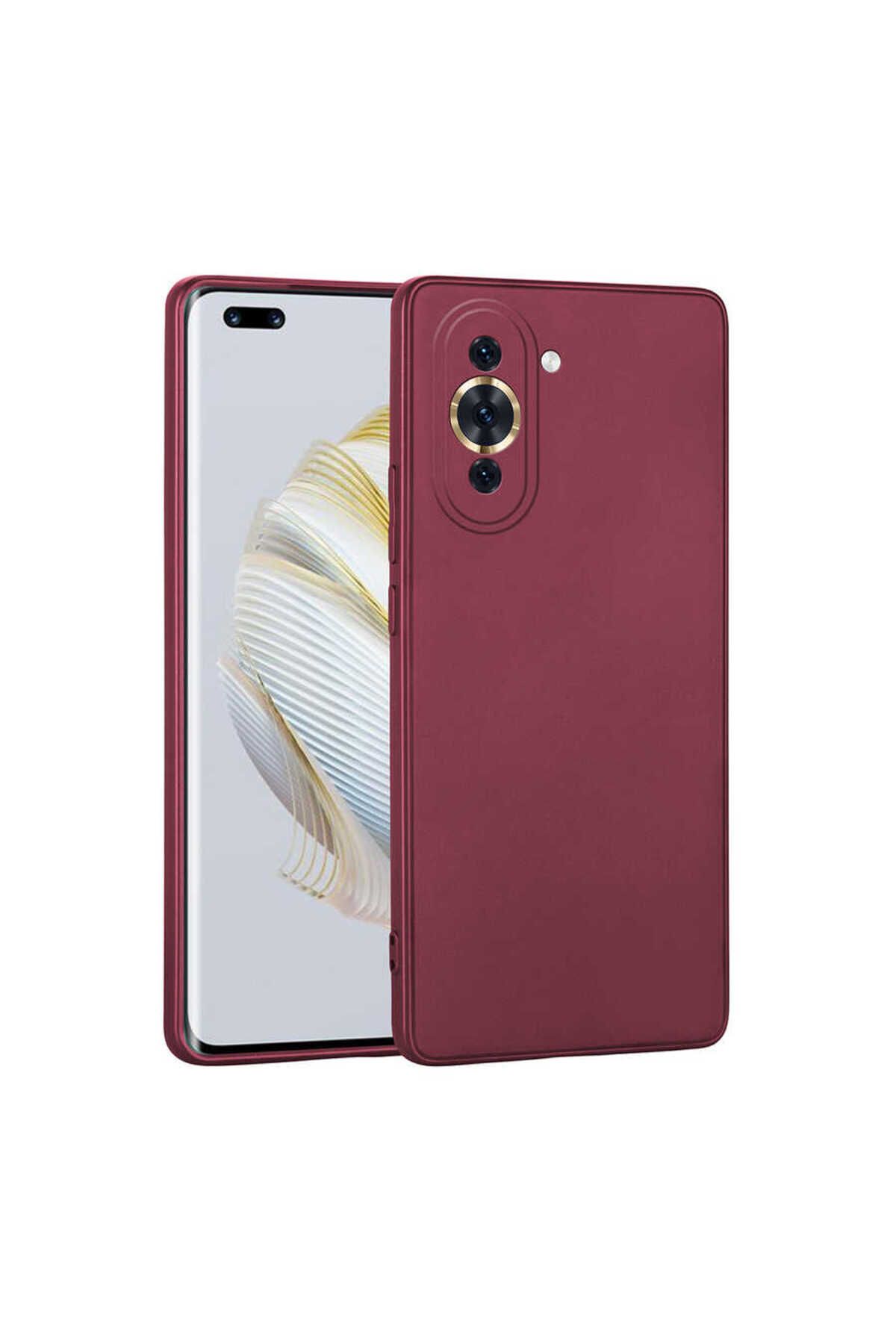 System Com Huawei Nova 10 Pro Kılıf SYS Premier Silikon Kapak - Mürdüm