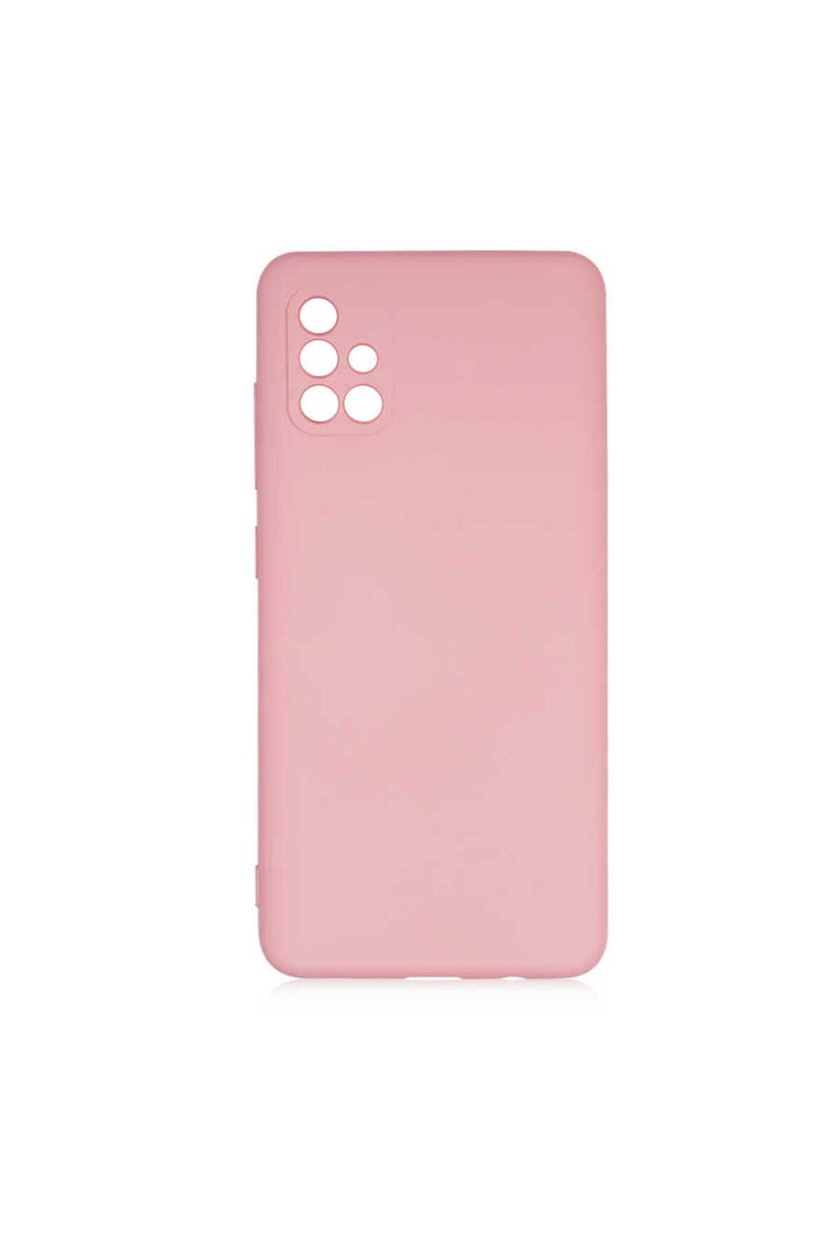 System Com Galaxy A51 Kılıf SYS Mara Lansman Kapak - Pembe Açık