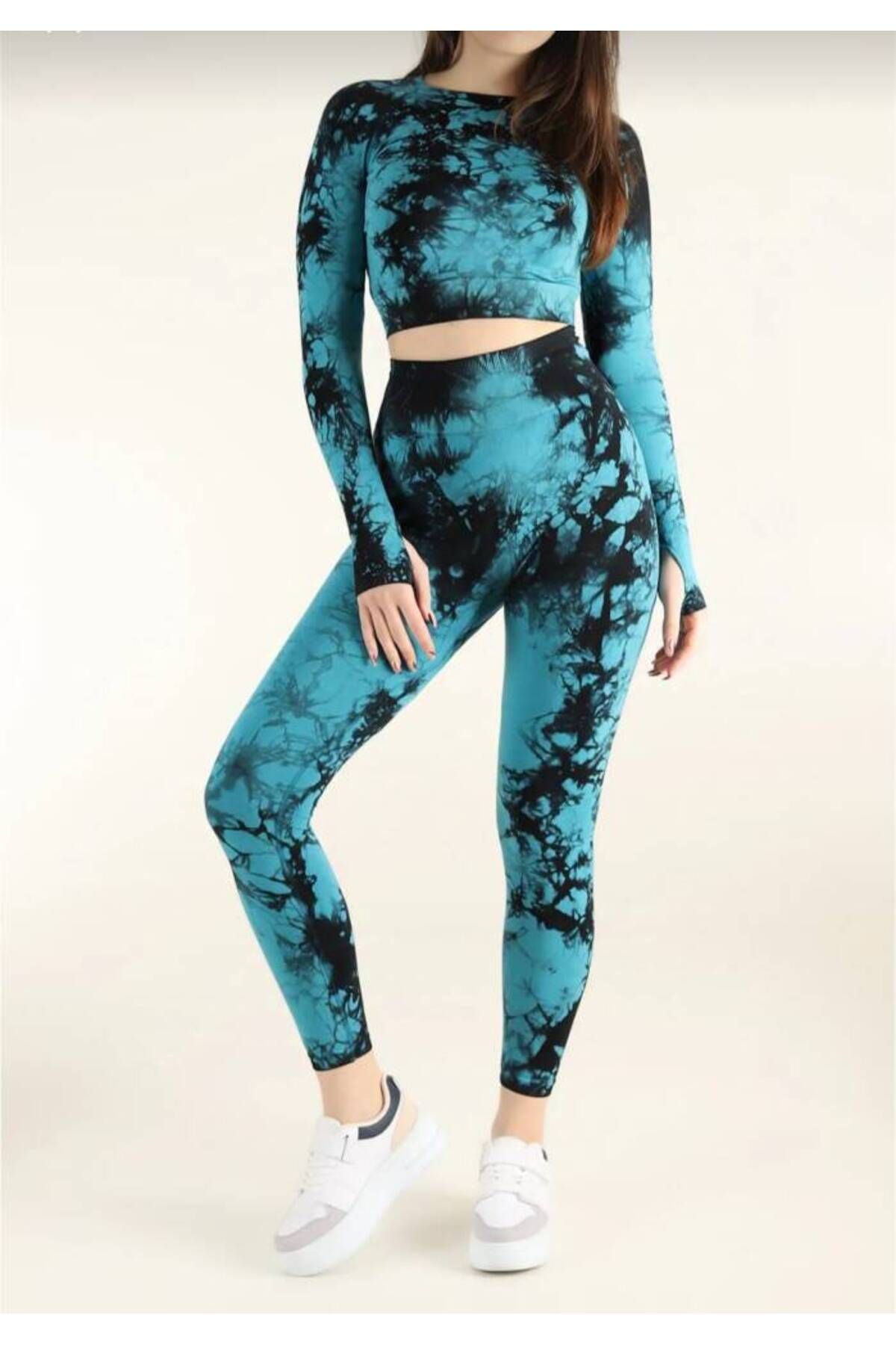 Star ŞIMART KADIN İNDİGO KALÇASI BÜZGÜLÜ FİTNESS SPOR TAKIM