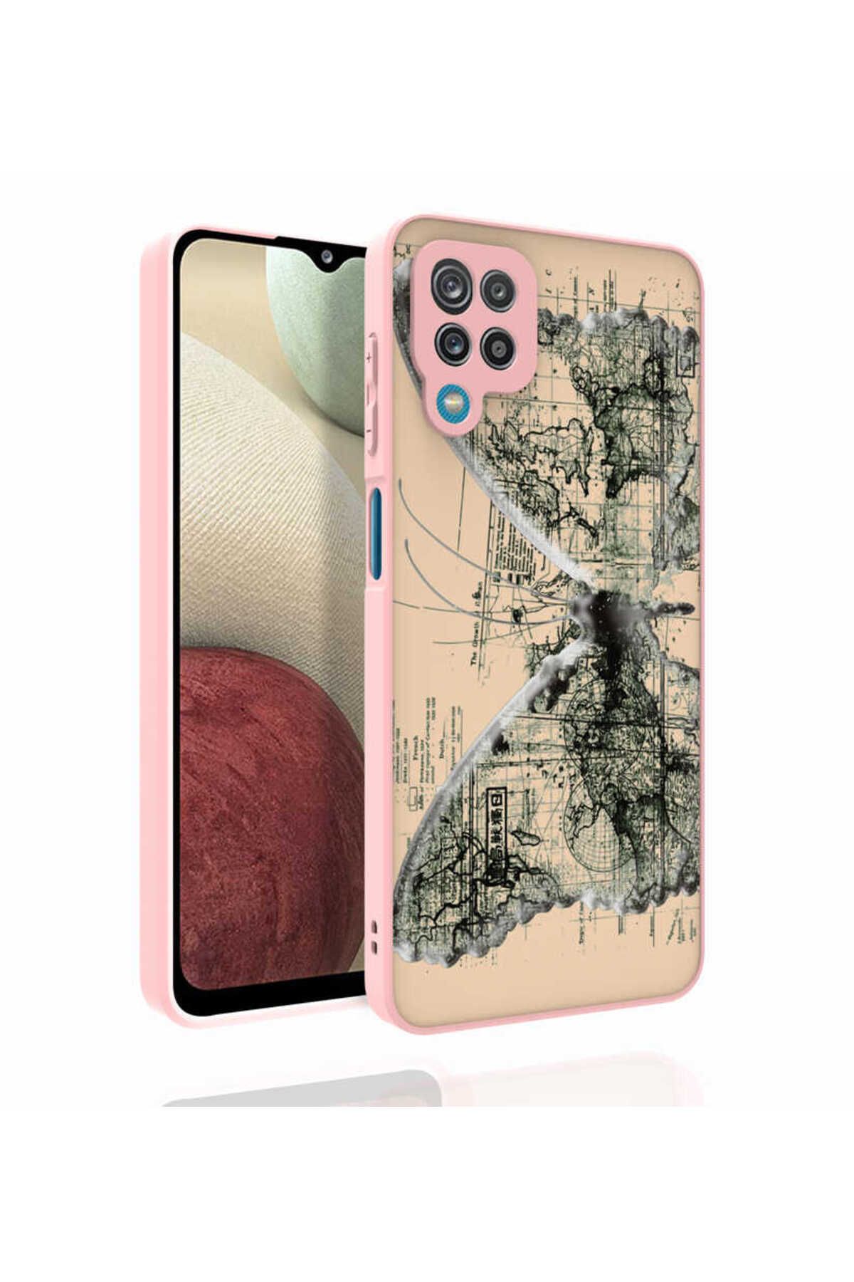System Com Galaxy M12 Kılıf Desenli Kamera Korumalı Parlak SYS Nora Kapak - NO4