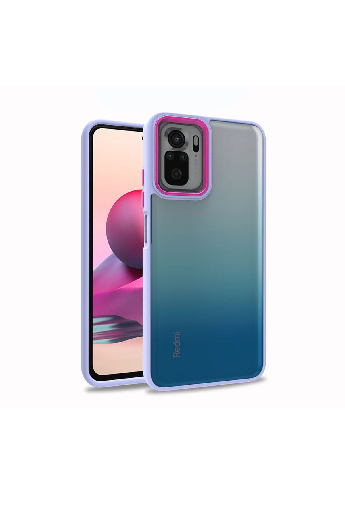 System Com Redmi Note 10S Kılıf SYS Flora Kapak - Lila