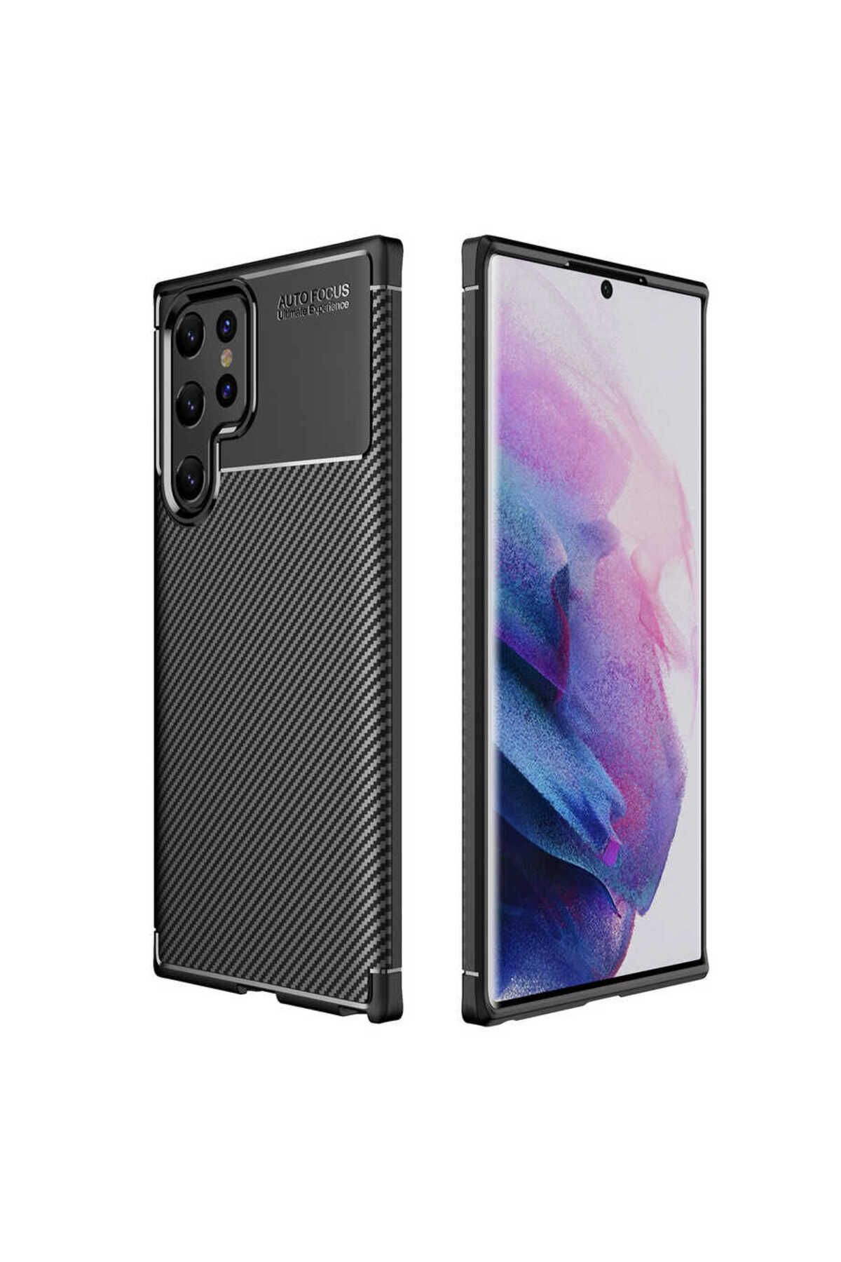 System Com Galaxy S22 Ultra Uyumlu SYS Negro Silikon Kılıf-Siyah