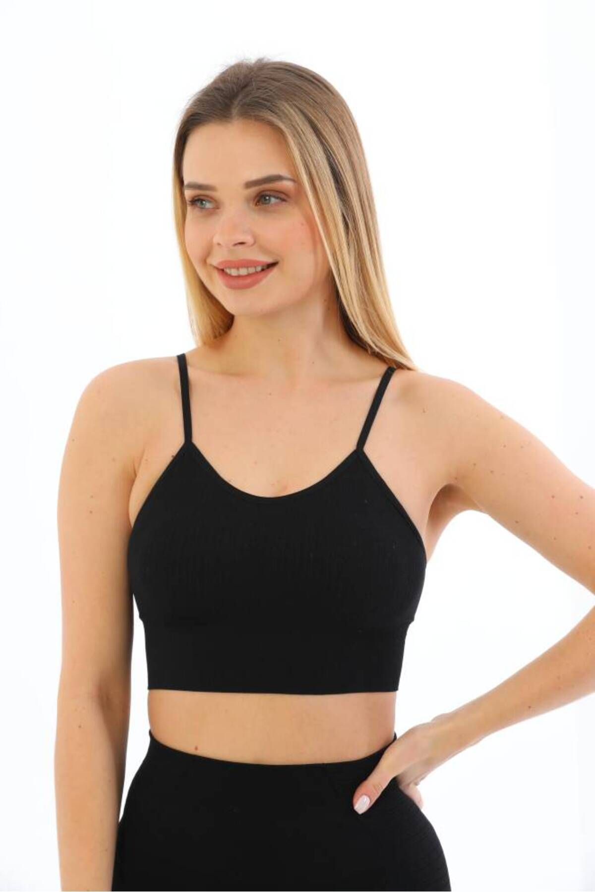Star FORM ANGEL KADIN İP ASKILI PEDLİ FİTİLLİ CROP BÜSTİYER