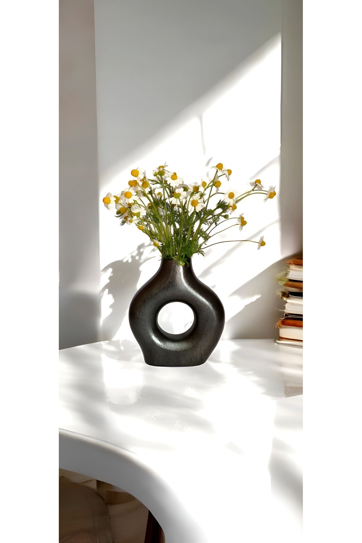 rubbyhome dekoratif yuvarlak vazo
