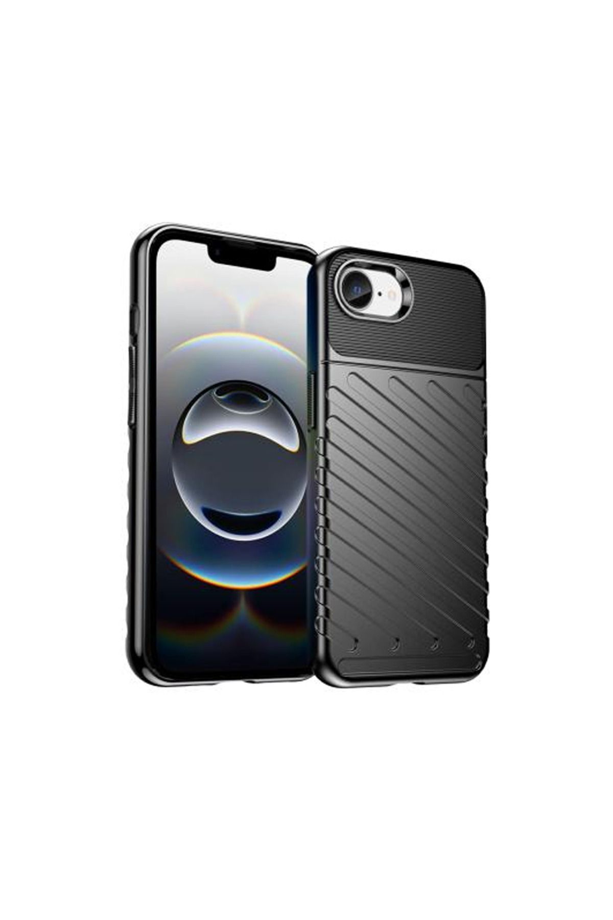 Microcase Iphone 16E ile Uyumlu Thunder Serisi Darbeye Dayanıklı Silikon Kılıf -AL3421