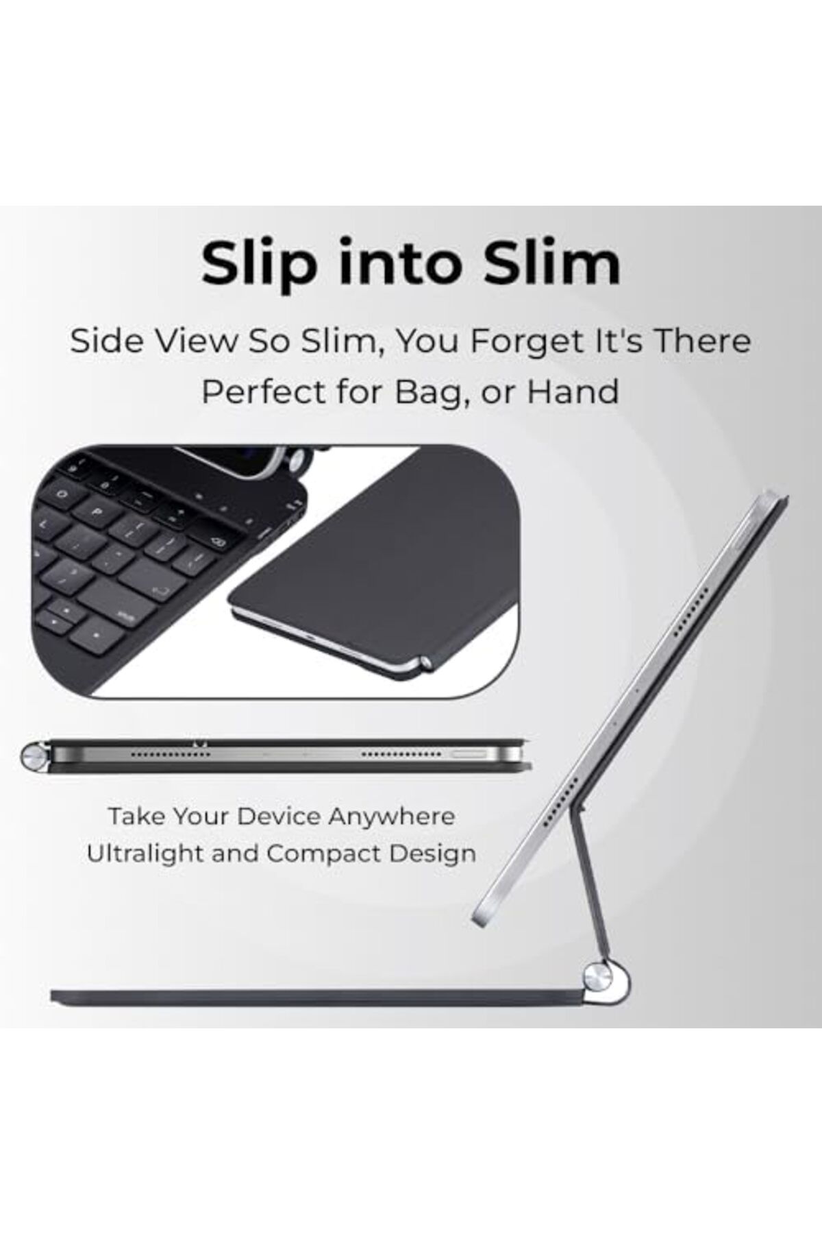 Glassology-Ipad Pro 11" Magic Keyboard Case, Backlit Keys, Trackpad, Adjustable Angles, Sleek Design. 9