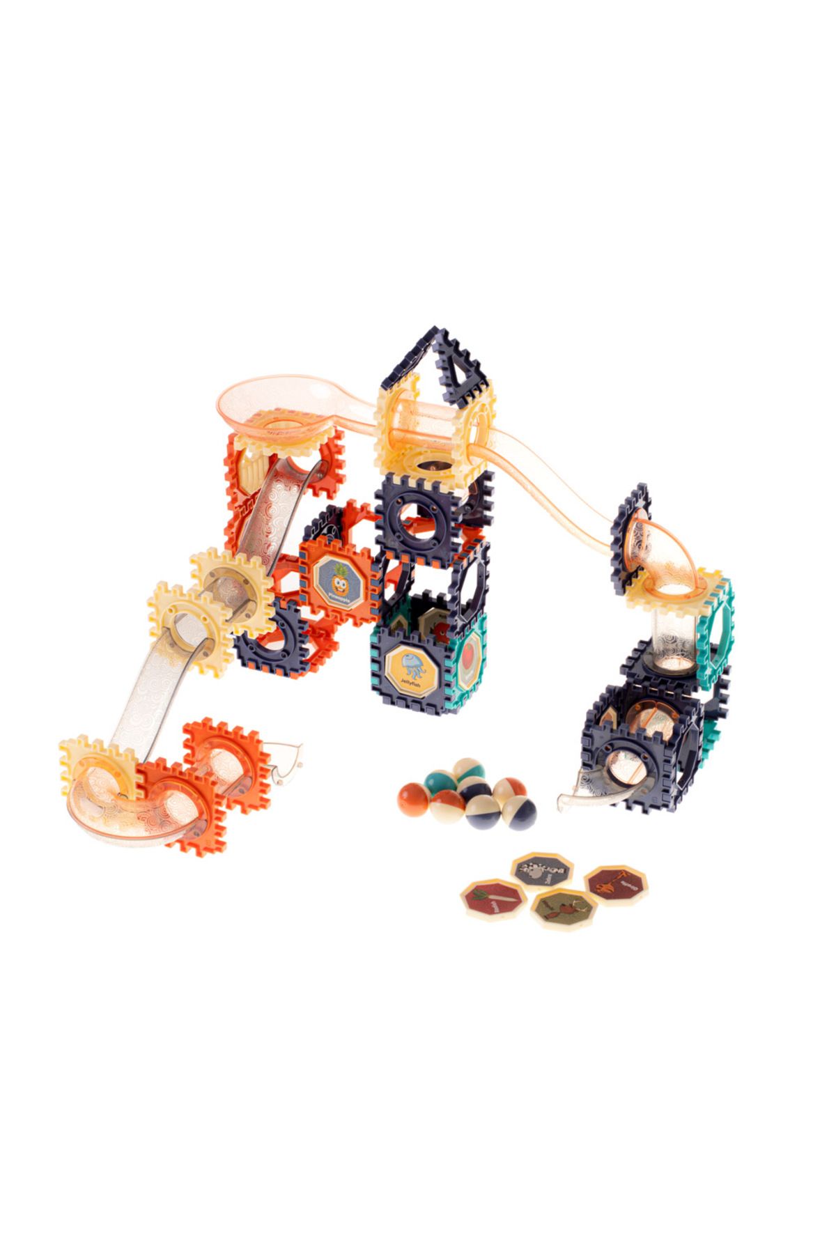 kik-Building block set, ball track, 110 elements, 3 years+, multicolor 4