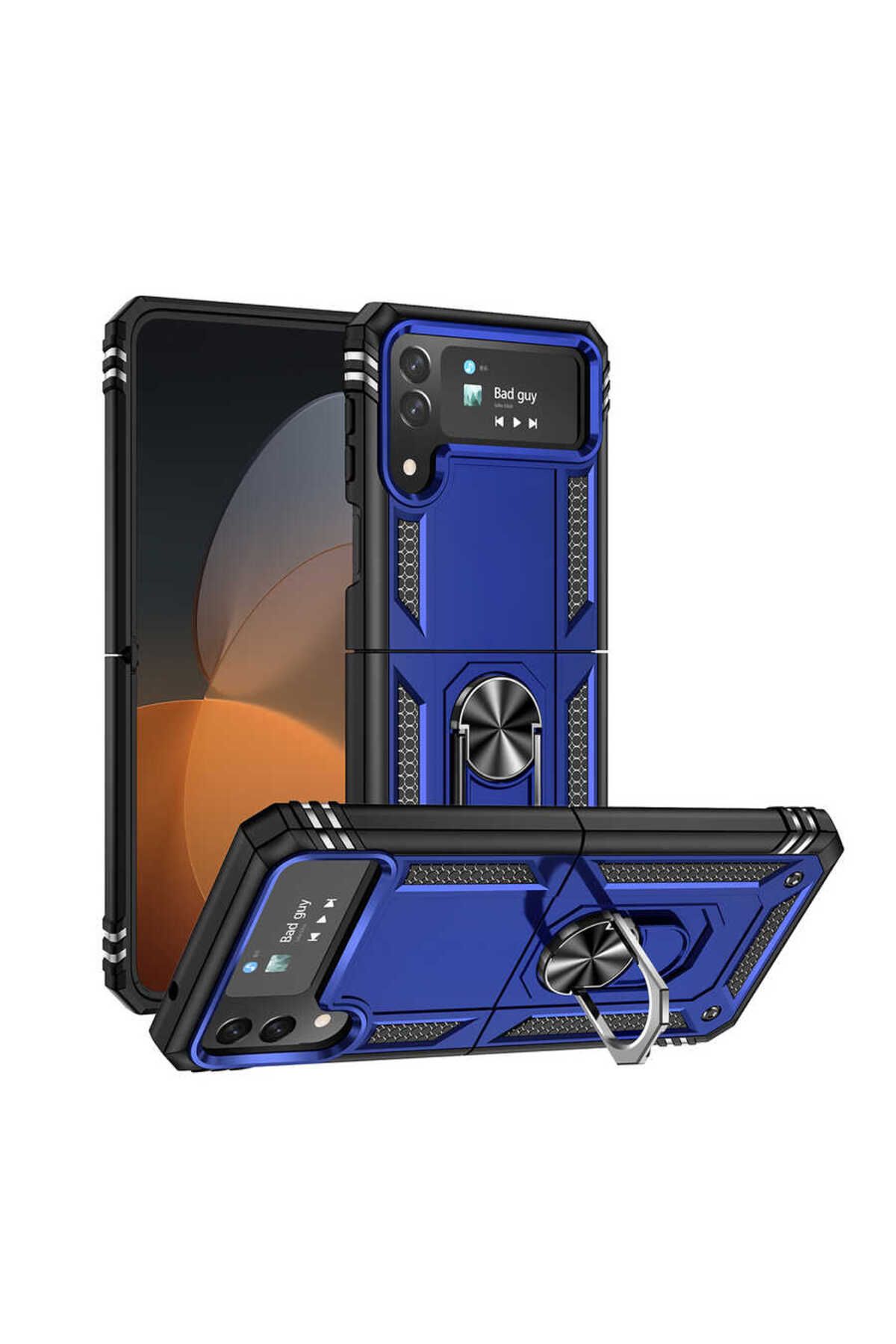 System Com Galaxy Z Flip 4 Uyumlu SYS Vega Kılıf-Mavi
