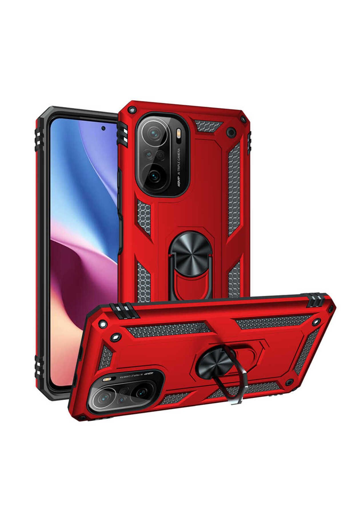System Com Poco F3 Kılıf SYS Vega Kapak - Kırmızı