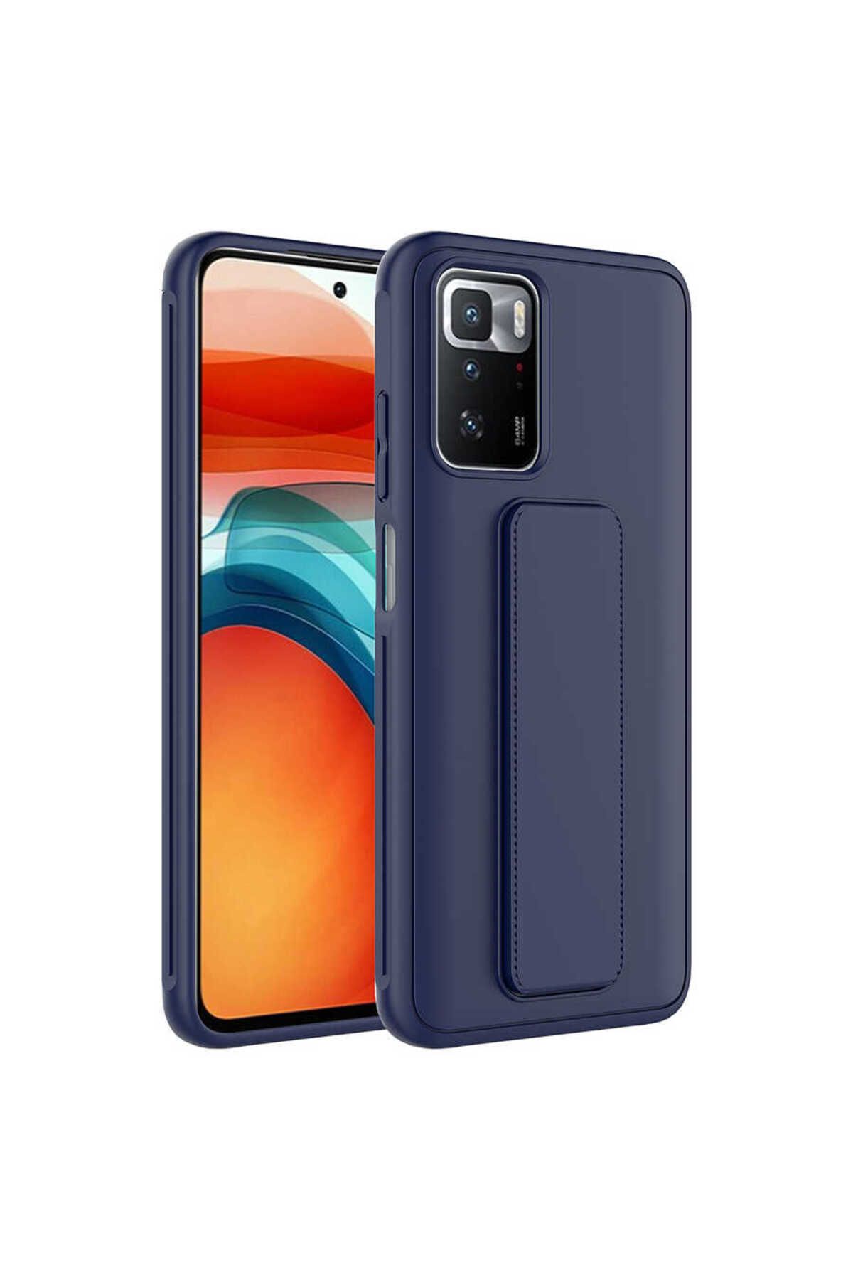 System Com Redmi 10 Kılıf SYS Qstand Kapak - Lacivert