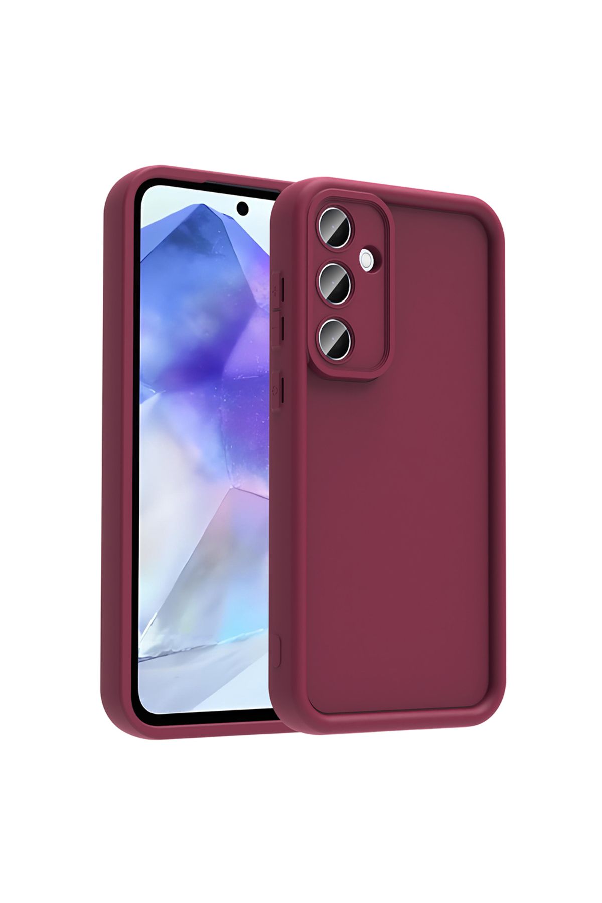 System Com Galaxy A56 Kılıf Kamera Korumalı SYS Ananas Kapak - Mürdüm