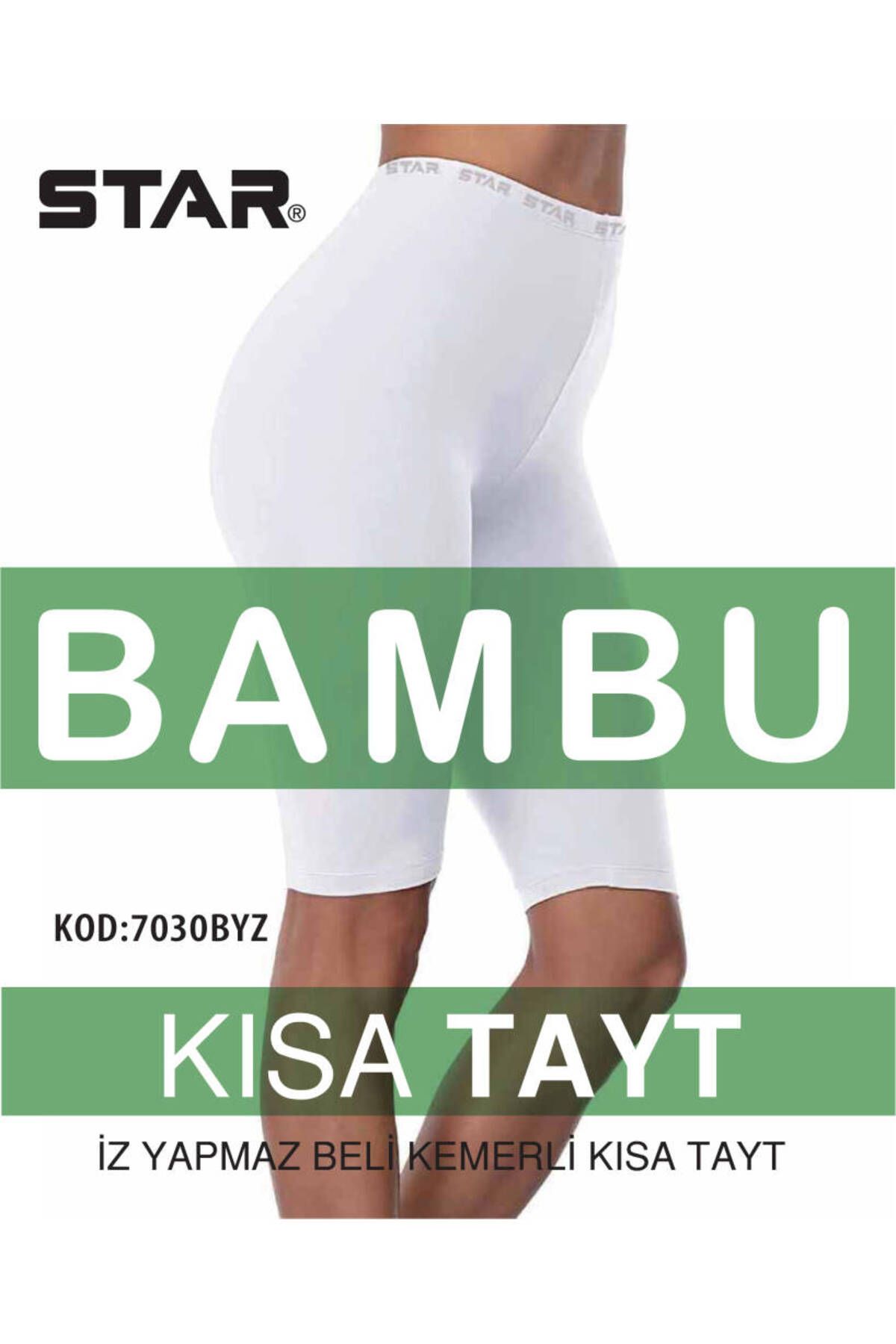 Star 3 LÜ BAMBU KADIN DİZ ÜSTÜ KISA TAYT