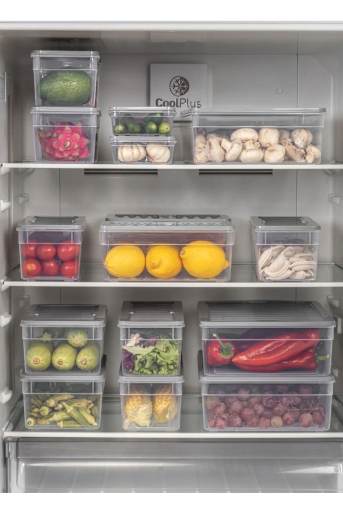 VİZYON-Horizontal Refrigerator Organizer Ice Box Storage Container Microwave Container Ice Box Container 2