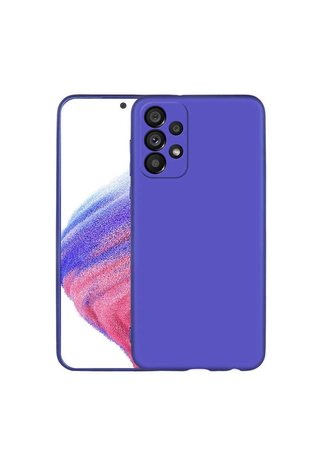 System Com Galaxy A33 5G Kılıf SYS Premier Silikon Kapak - Saks Mavi