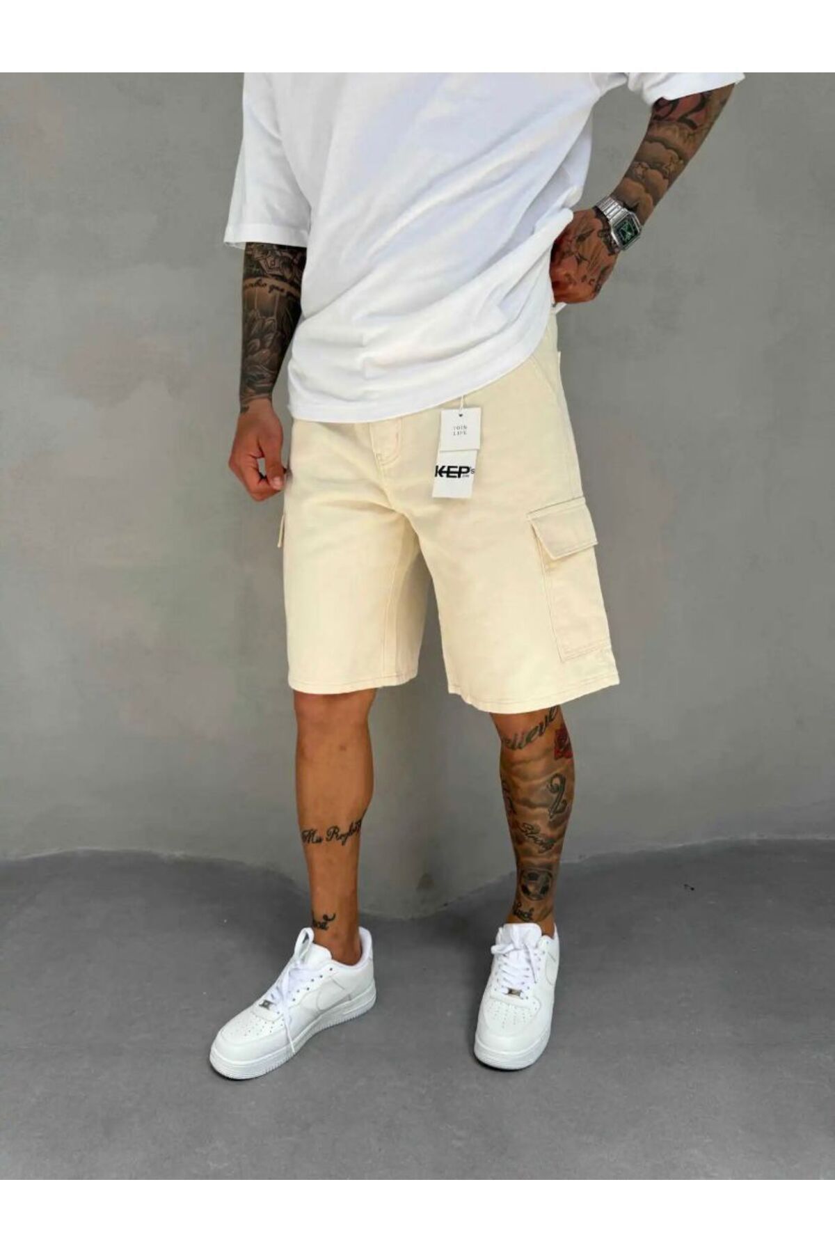 MODA KARGO CEPLİ BAGGY DENİM ŞORT