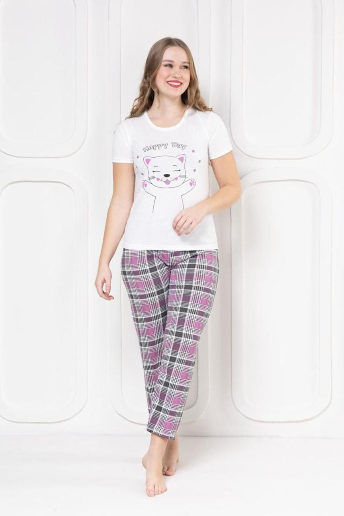GVN Baskılı Pijama Takımı