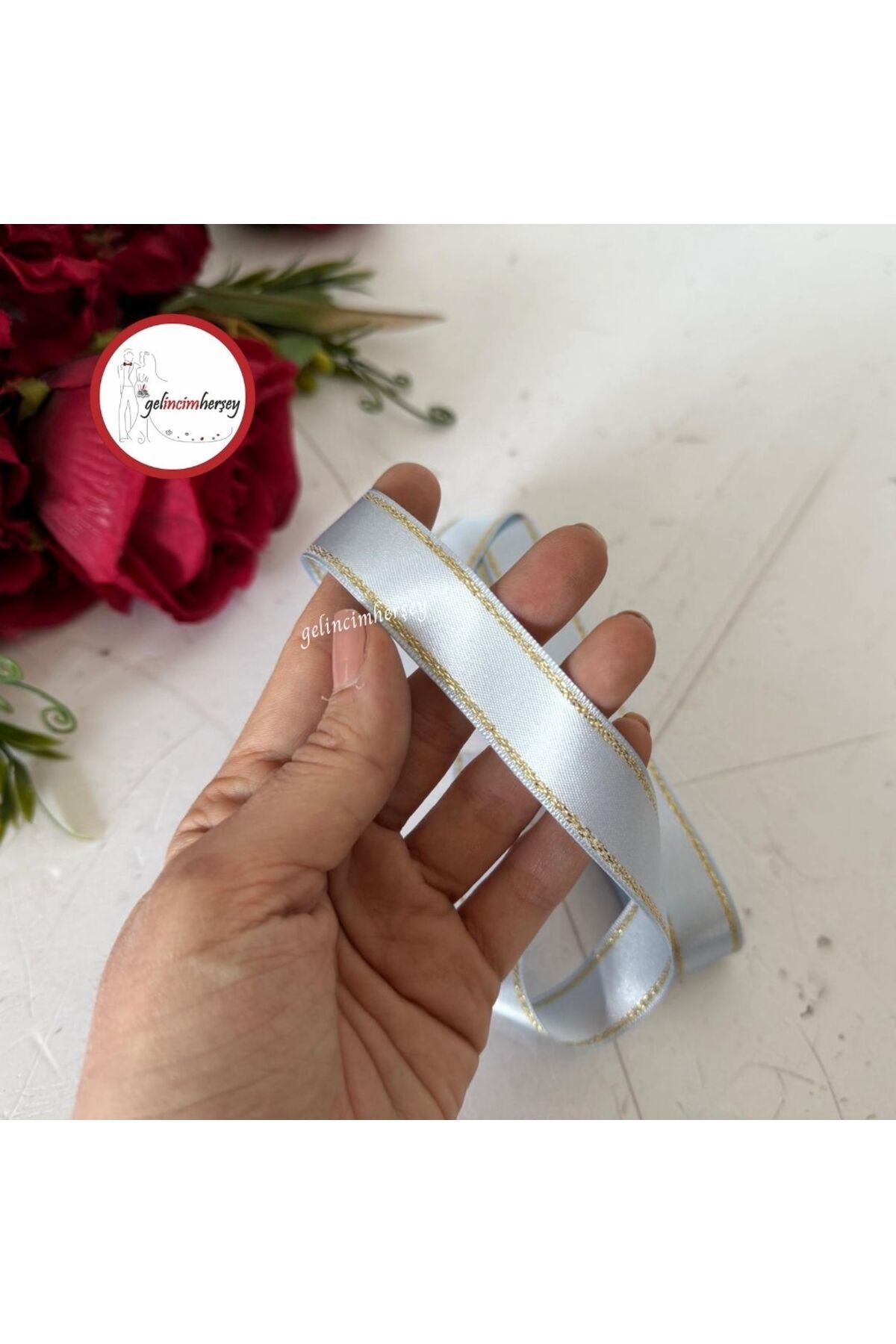 Gelincimherşey 2 cm Simli Saten Kurdele
