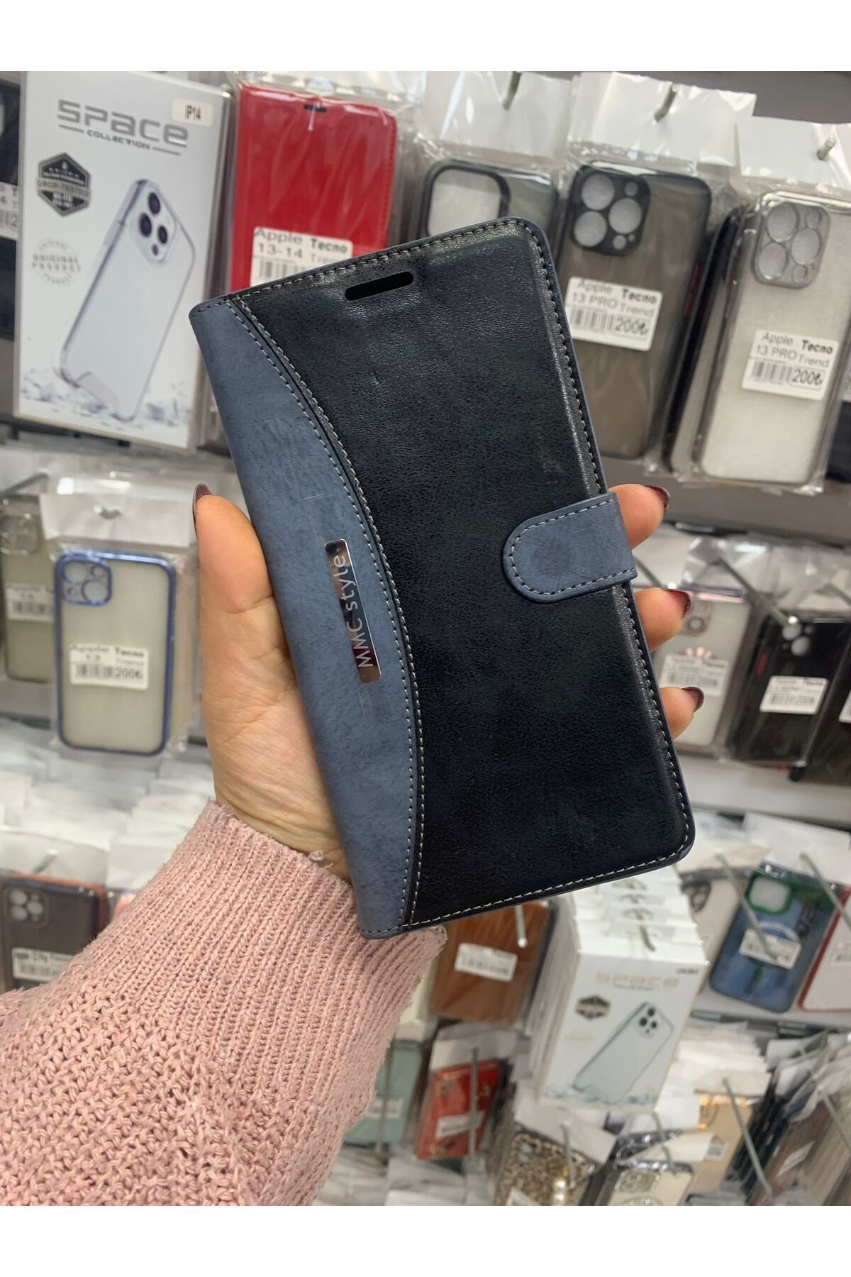 TECNOTREND Redmi Note 8 Pro Deri dokulu cüzdanlı kapaklı kılıf