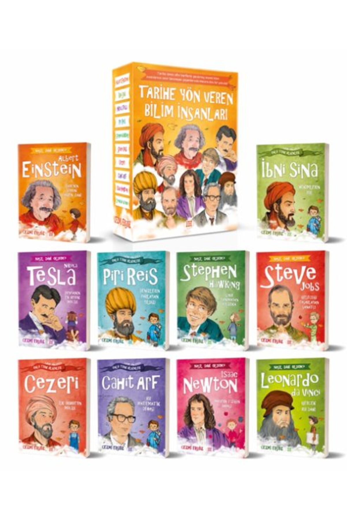 Dokuz Çoçuk Tarihe Yön Veren Bilim İnsanları Serisi (Kutulu 10 Kitap Takım)
