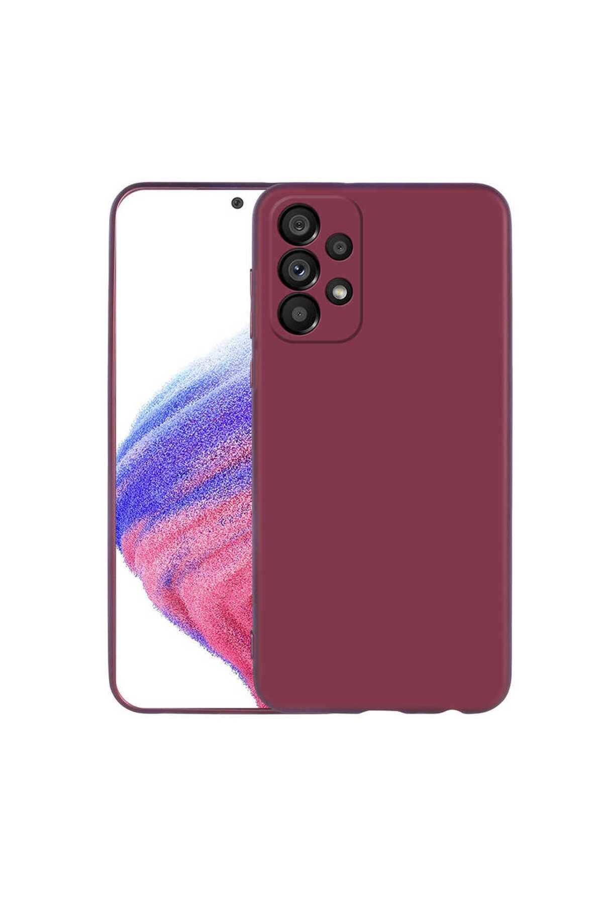 System Com Galaxy A33 5G Kılıf SYS Premier Silikon Kapak - Mürdüm