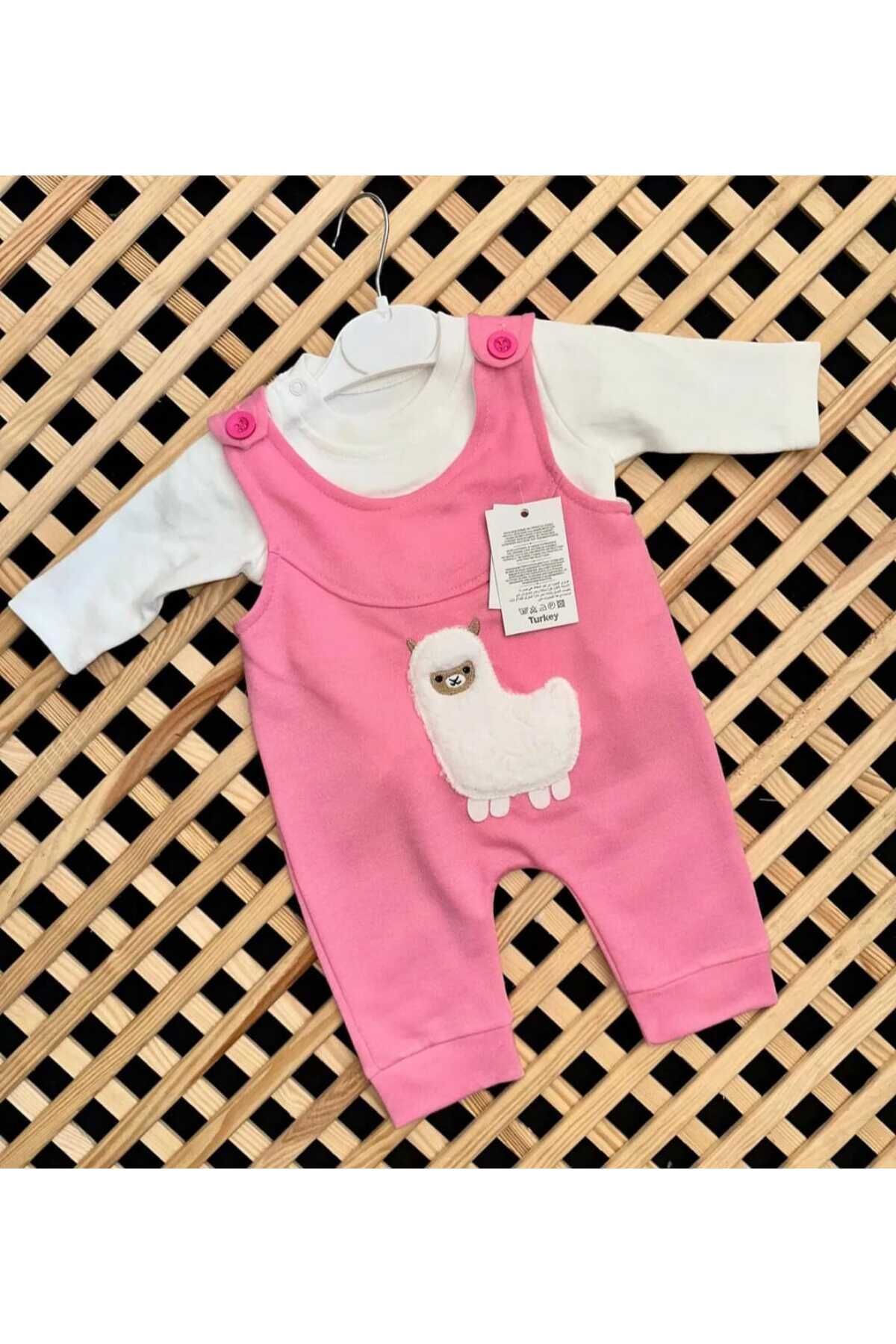 hophopçocuk Koyun Baskı İşlemeli Bebek Takım İkili