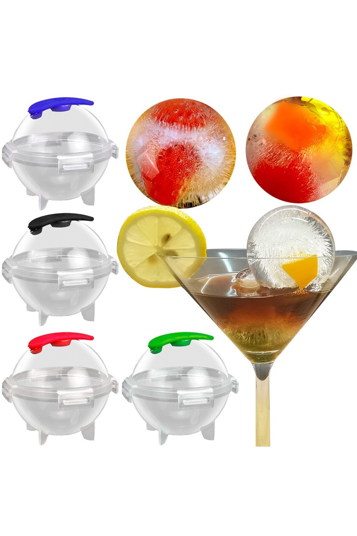 zola-Spherical ice mold, 4 spheres, 6x6 cm, transparent 10