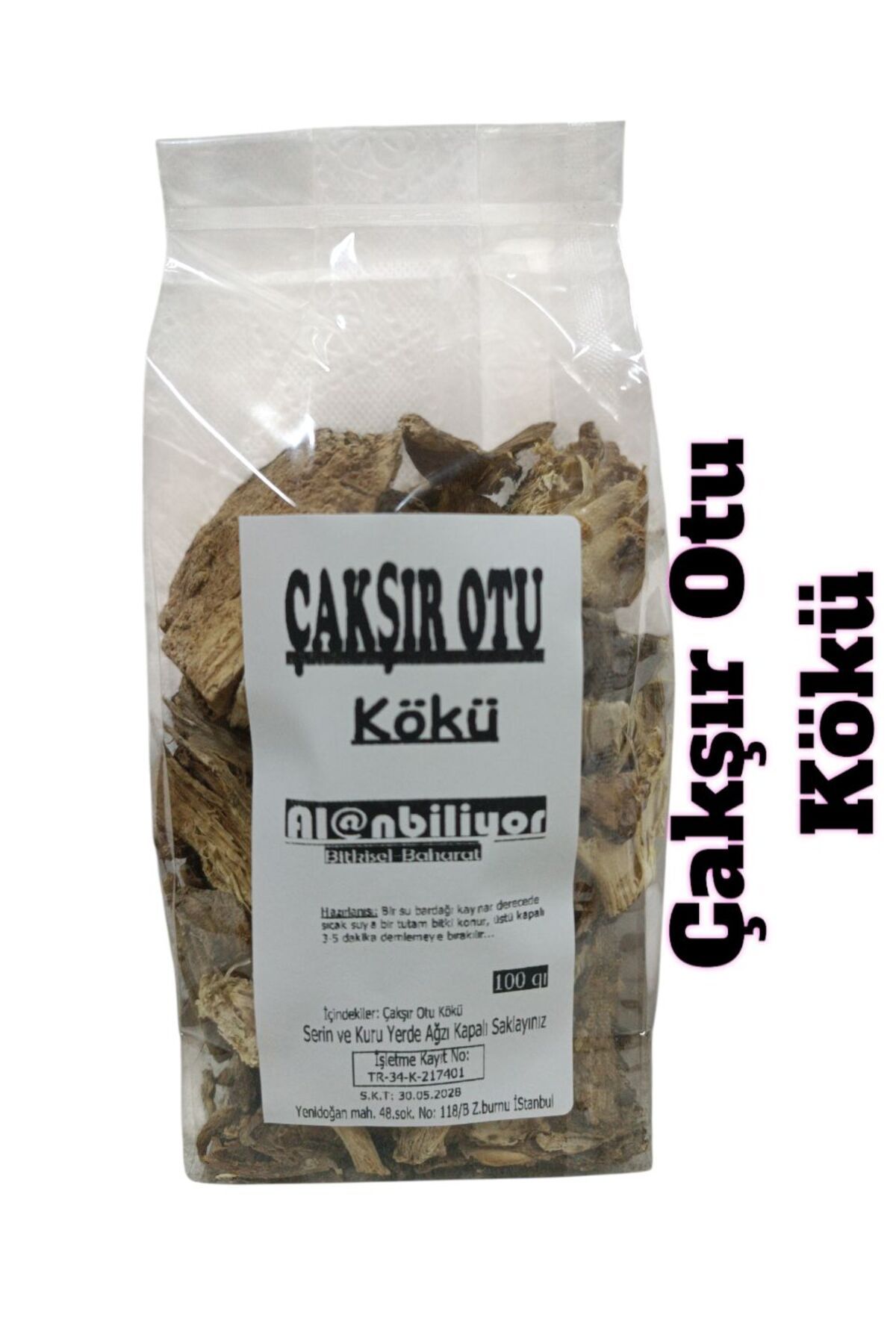 Alanbiliyor Çakşır Otu Kökü 100 gr Doğal Kurutulmuş