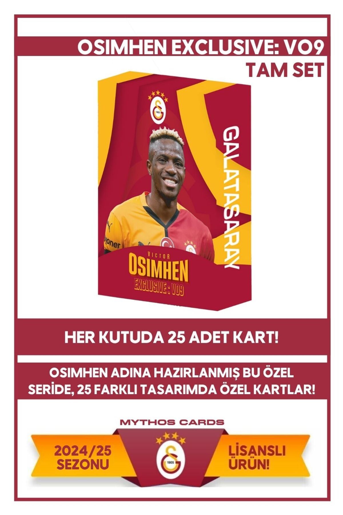 Galatasaray VİCTOR OSİMHEN EXCLUSİVE: VO9 TAM SET KOLEKSİYON KARTLARI - KUTU