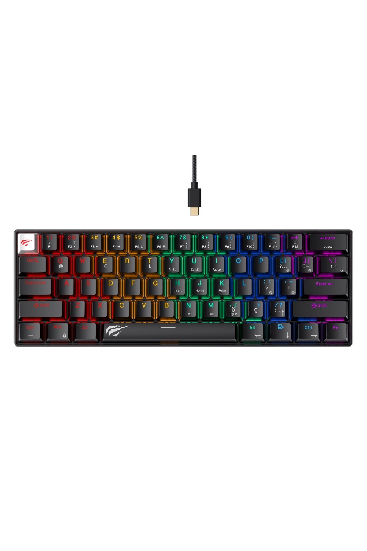 Havit Gamenote KB903L %60 Mekanik Blended Aydınlatma Oyuncu Klavyesi - 61 Tuş