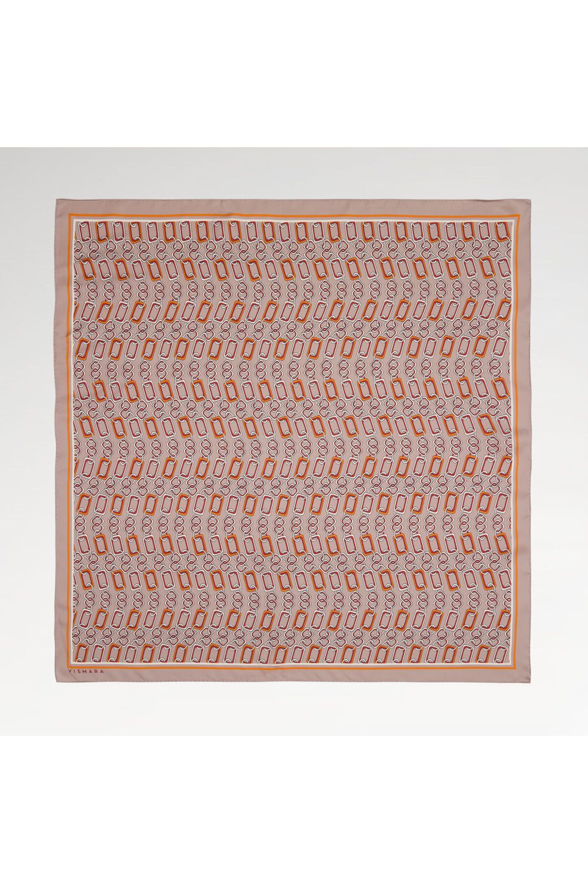 Vismara Vizon Modern Zincir Desen Twill İpek Eşarp