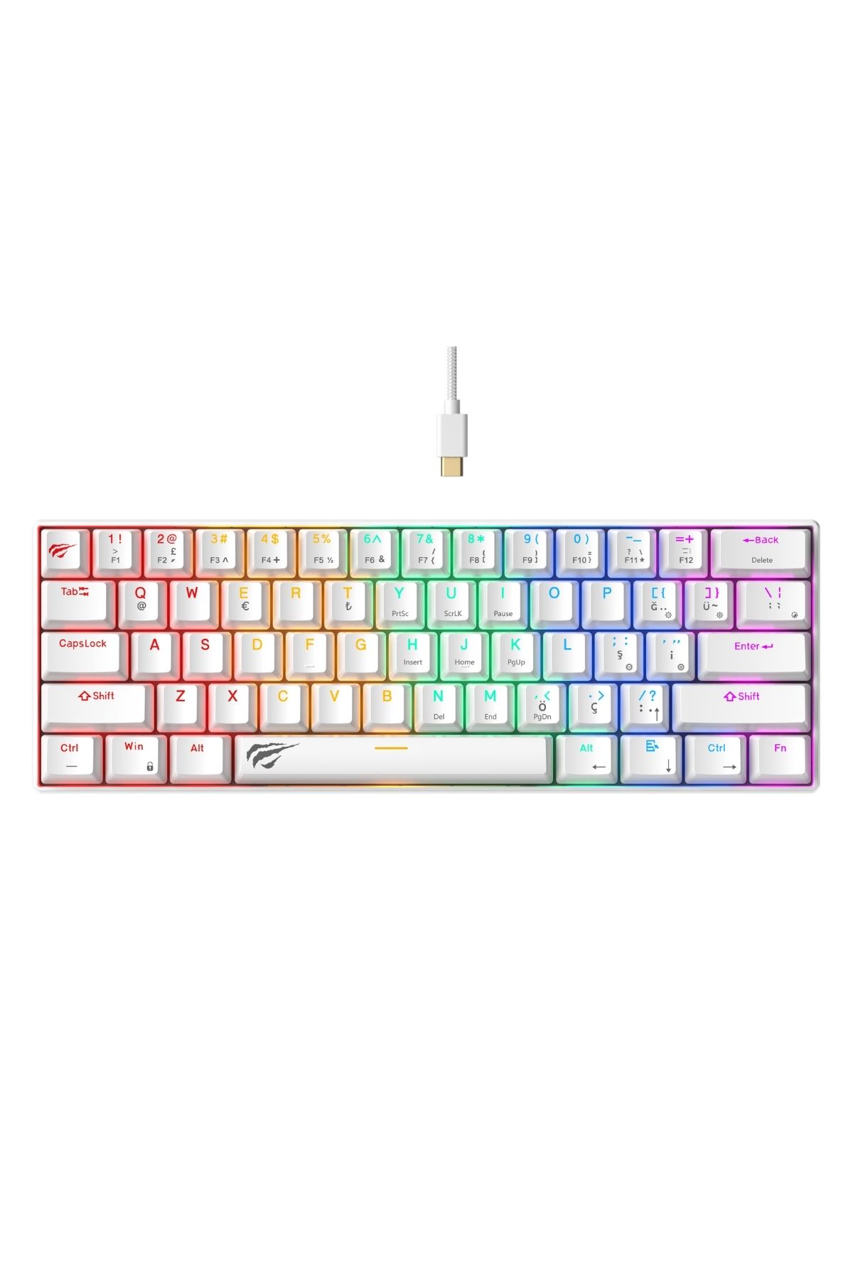 Havit Gamenote KB903L %60 Mekanik Blended Aydınlatma Oyuncu Klavyesi - 61 Tuş
