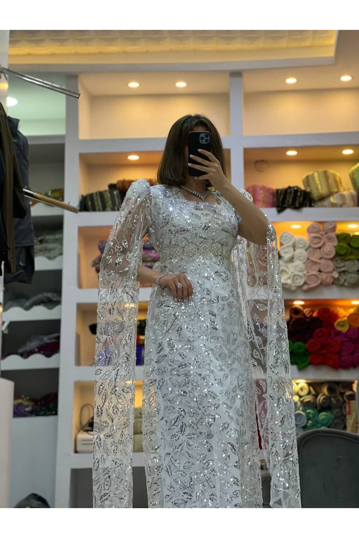 SOLİN YÖRESEL Kadın Yöresel Elbise Düğünlük Kaftan Abiye(Görseldeki Aksesuarlar Dahil Değildir)