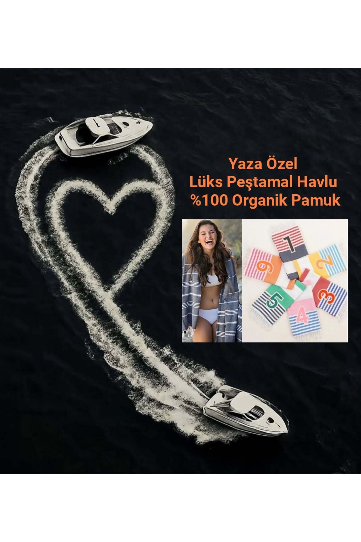 Beauty Box 2 Adet Pamuk Peştamal Havlu 1 Adet 50ml 50SPF Güneş Kremi Seti