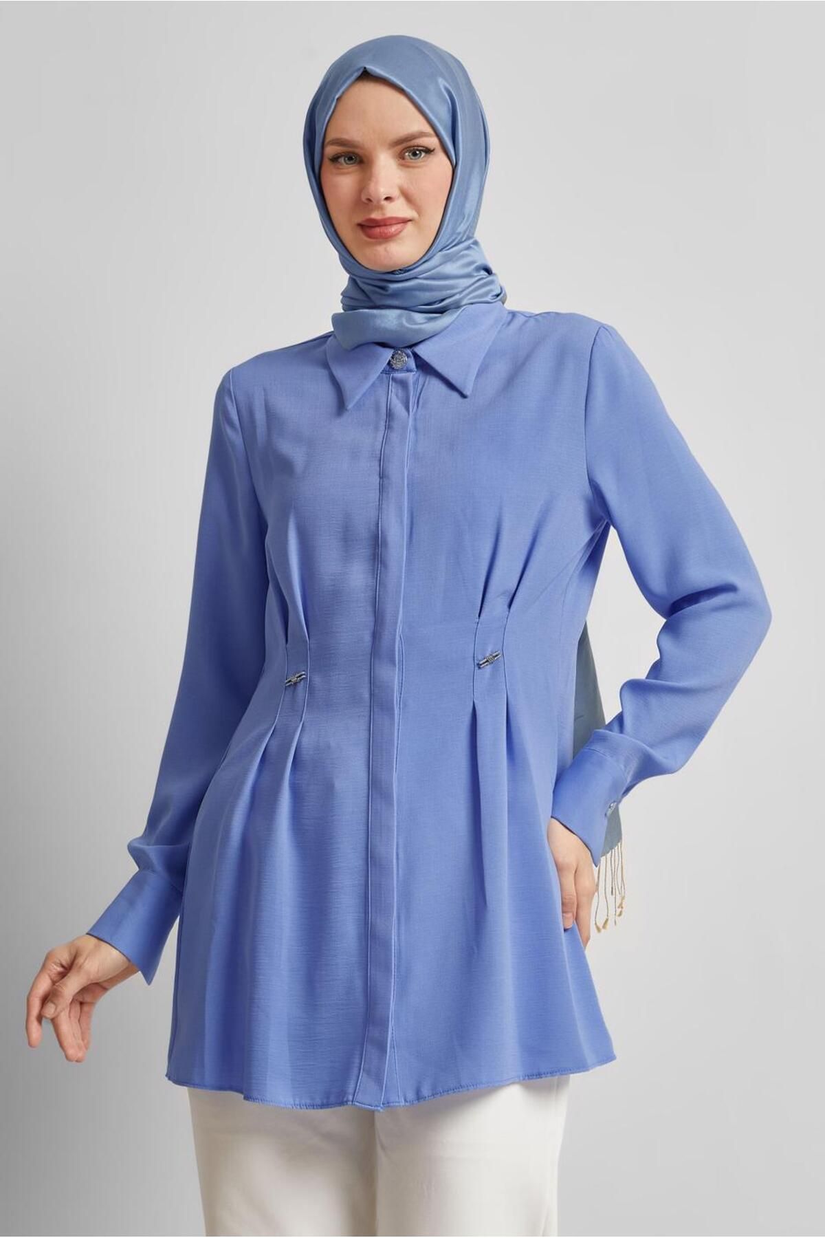 Alvina KETEN GÖRÜNÜMLÜ TUNİK 45426