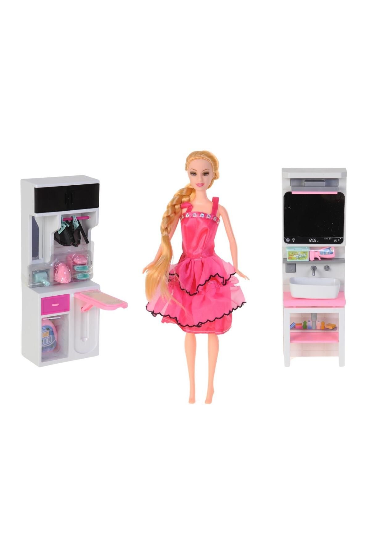 hak-iş oyuncak Baby Play 2 Li Lavabo Ütü Masası Seti Bebekli