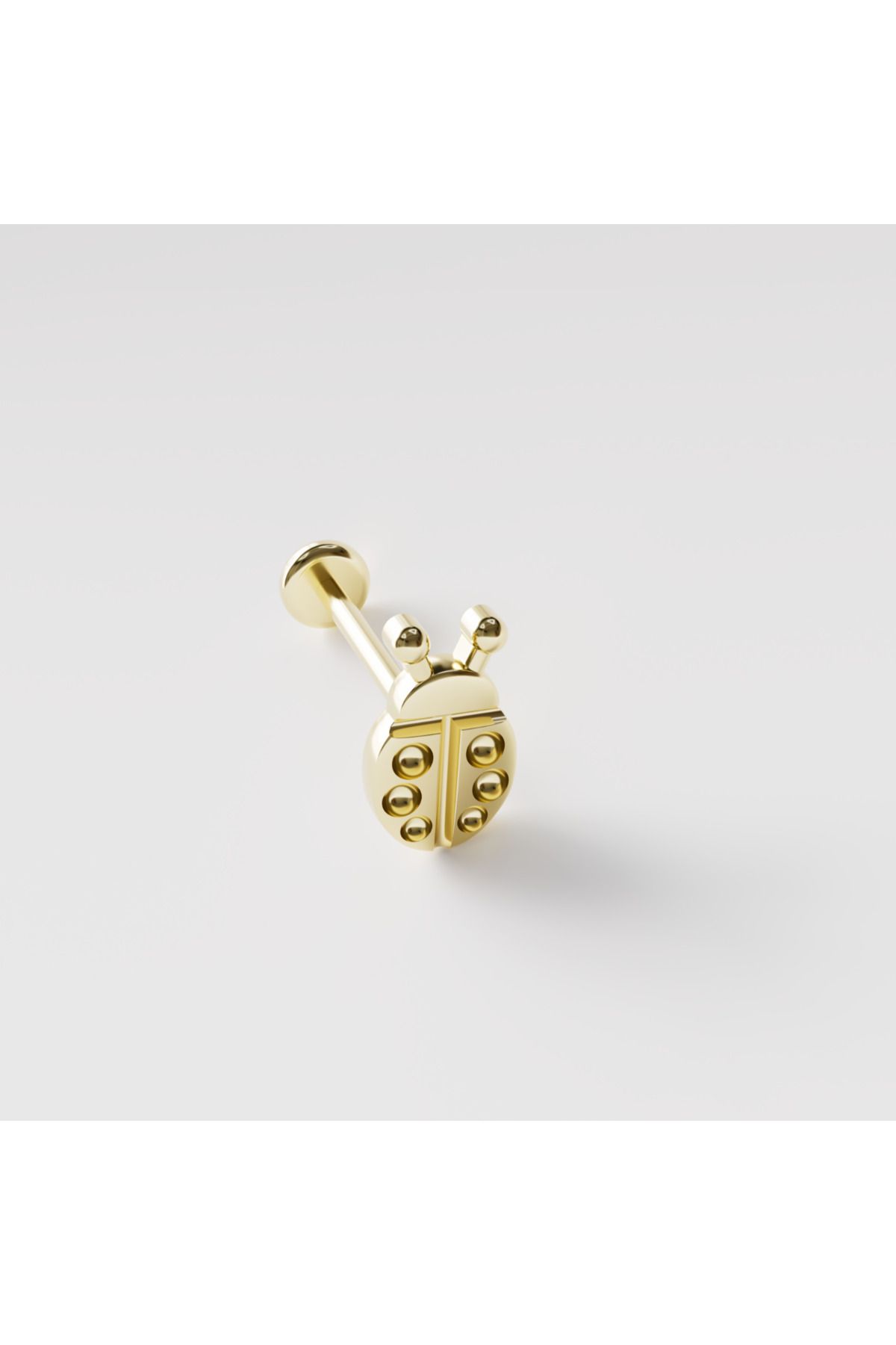 DesignbyKairos 14 Ayar Altın Uğur Böceği Piercing / Tragus, Helix