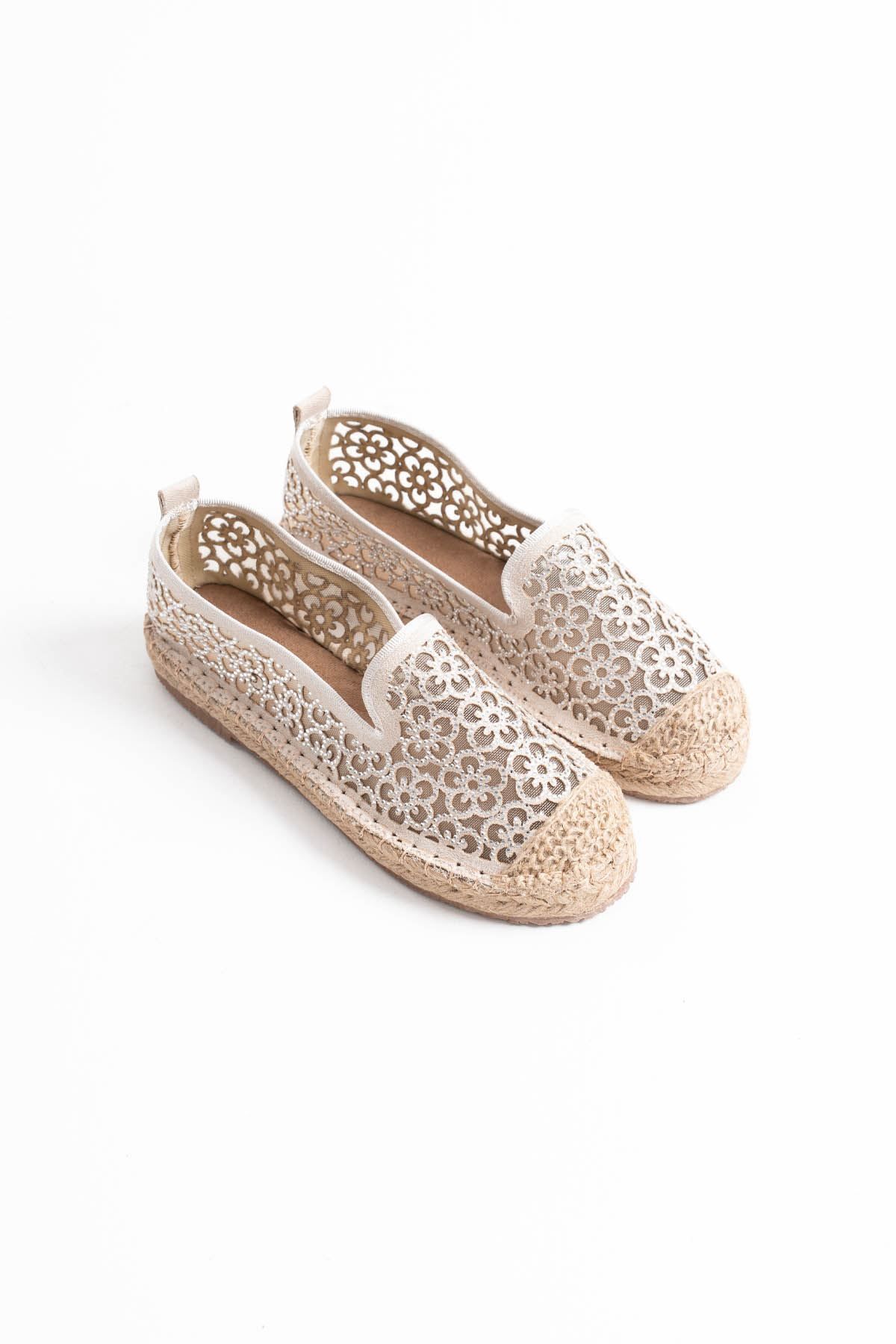 Zerenyus Dune Premium Kadın Bej Espadril Ayakkabı