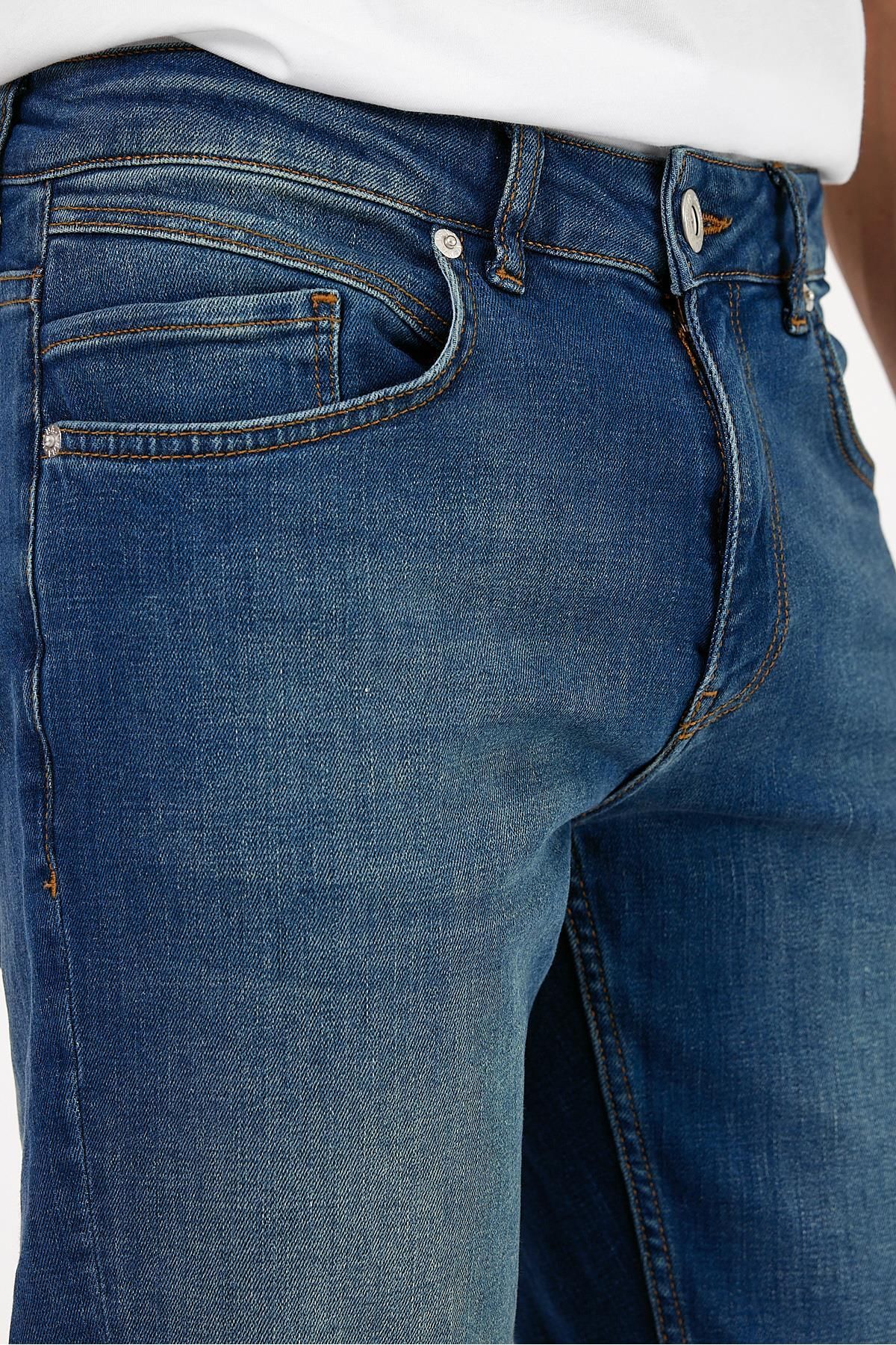 VENA-Ανδρικό παντελόνι Edward - Σκούρο Μπλε Slim Fit Straight Jean 3