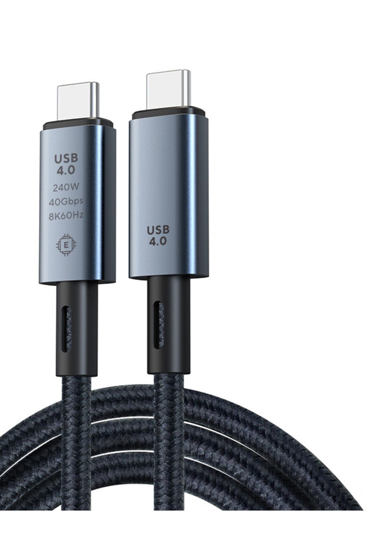 Daytona ZR852 240W USB 4.0 40GBPS 8k Thunderbolt Görüntü Aktarım ve Hızlı Şarj Kablosu 1 Metre