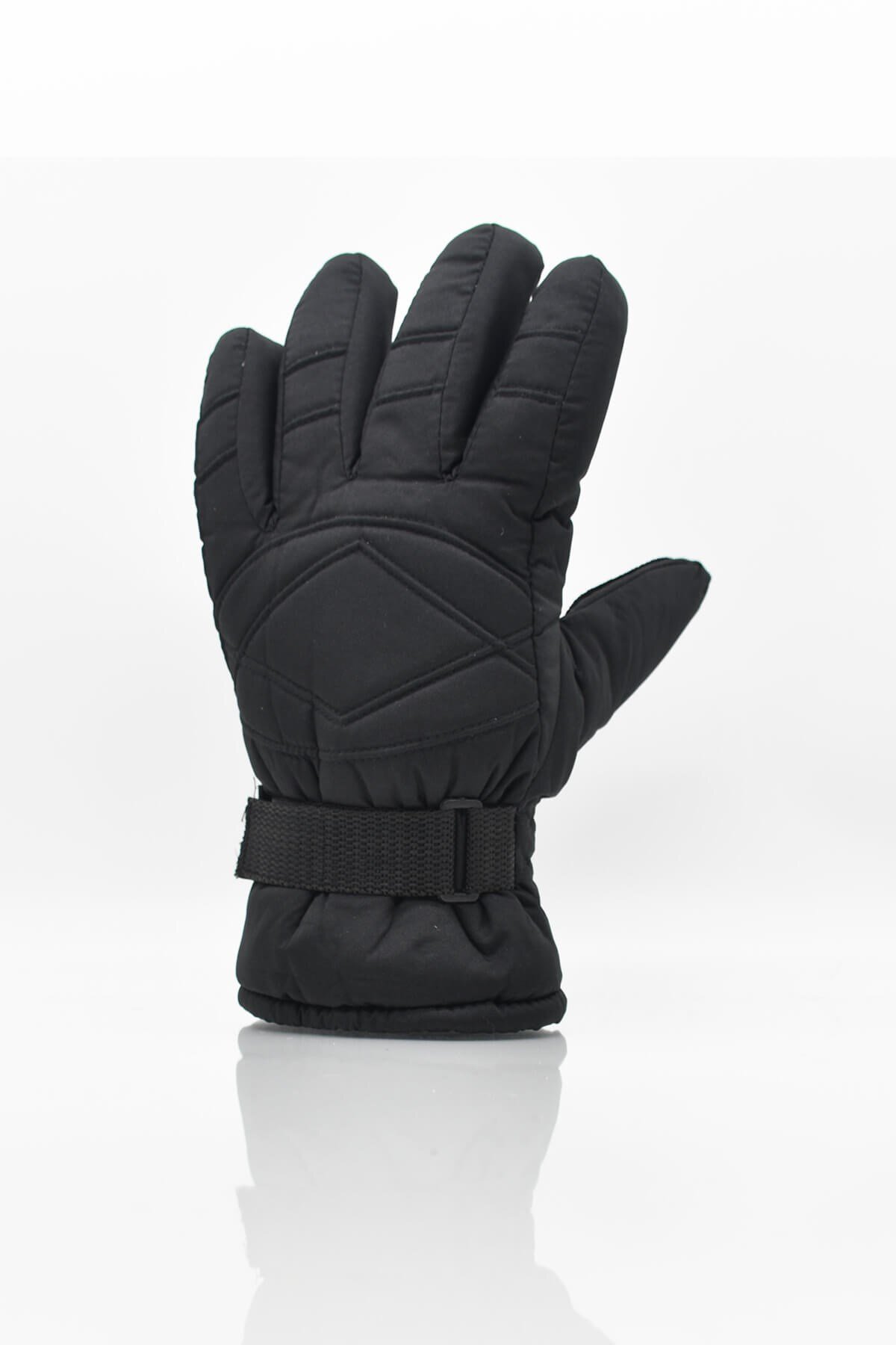 Külah  Erkek Içi Polar Siyah Kayak-kar Eldiveni - Görsel 4