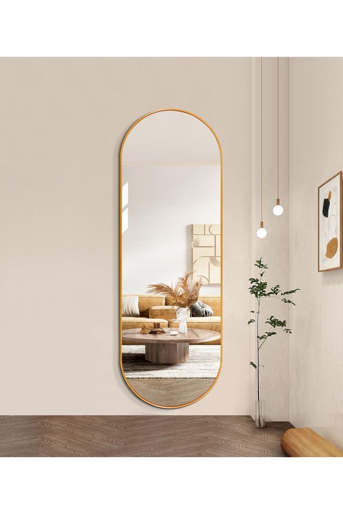 enc home iki tarafı oval konsol ve boy aynası