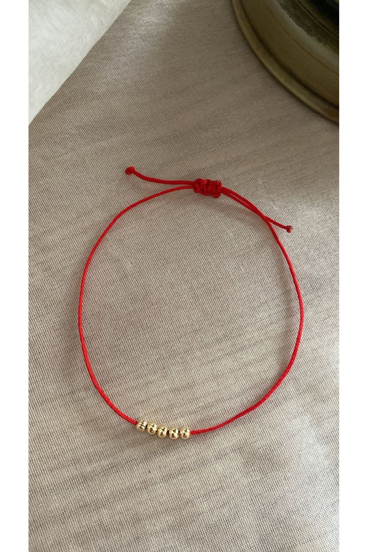 BAE ATOLYE Kırmızı Top Bileklik