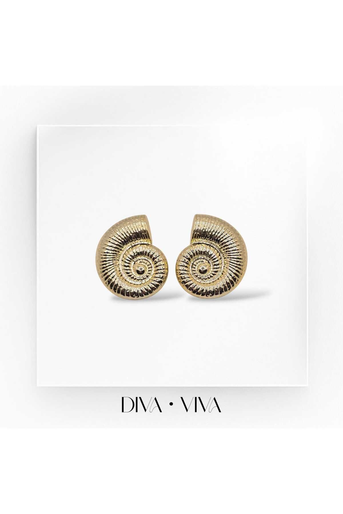 DivaViva Diva Viva - Büyük Denizkabuğu Kadın Shellora Küpe